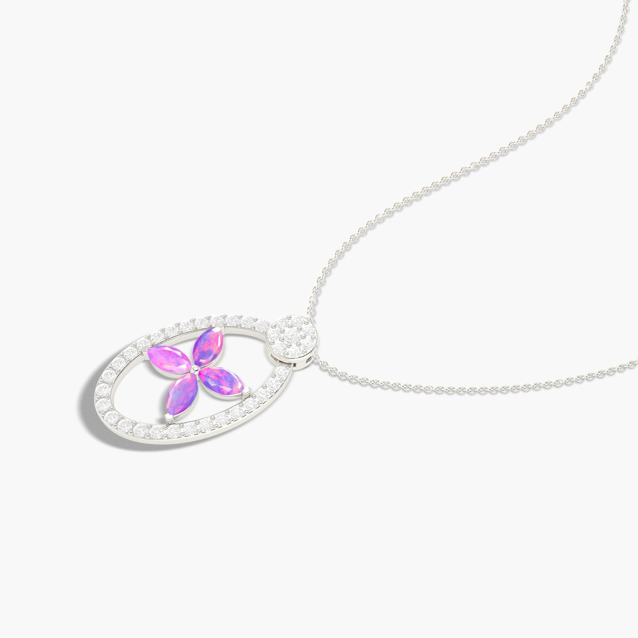 Natural Lavender Opal OX Style Charm Pendant Necklace - Goodstone Jewels