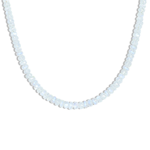 Natural Moonstone Plain Beaded Necklace for Women