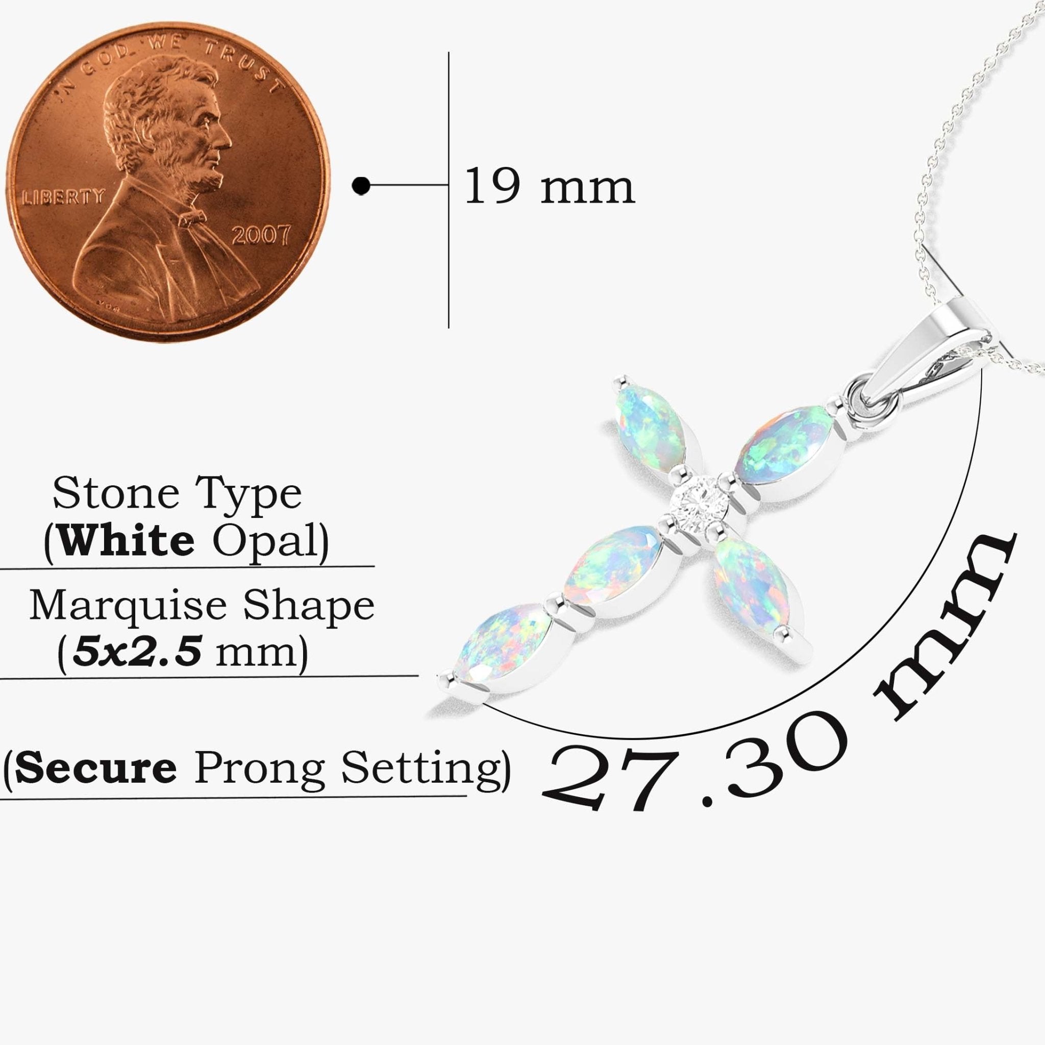 Natural Multi Fire Opal Marquise Shape Gemstone Pendant Necklace - Goodstone Jewels