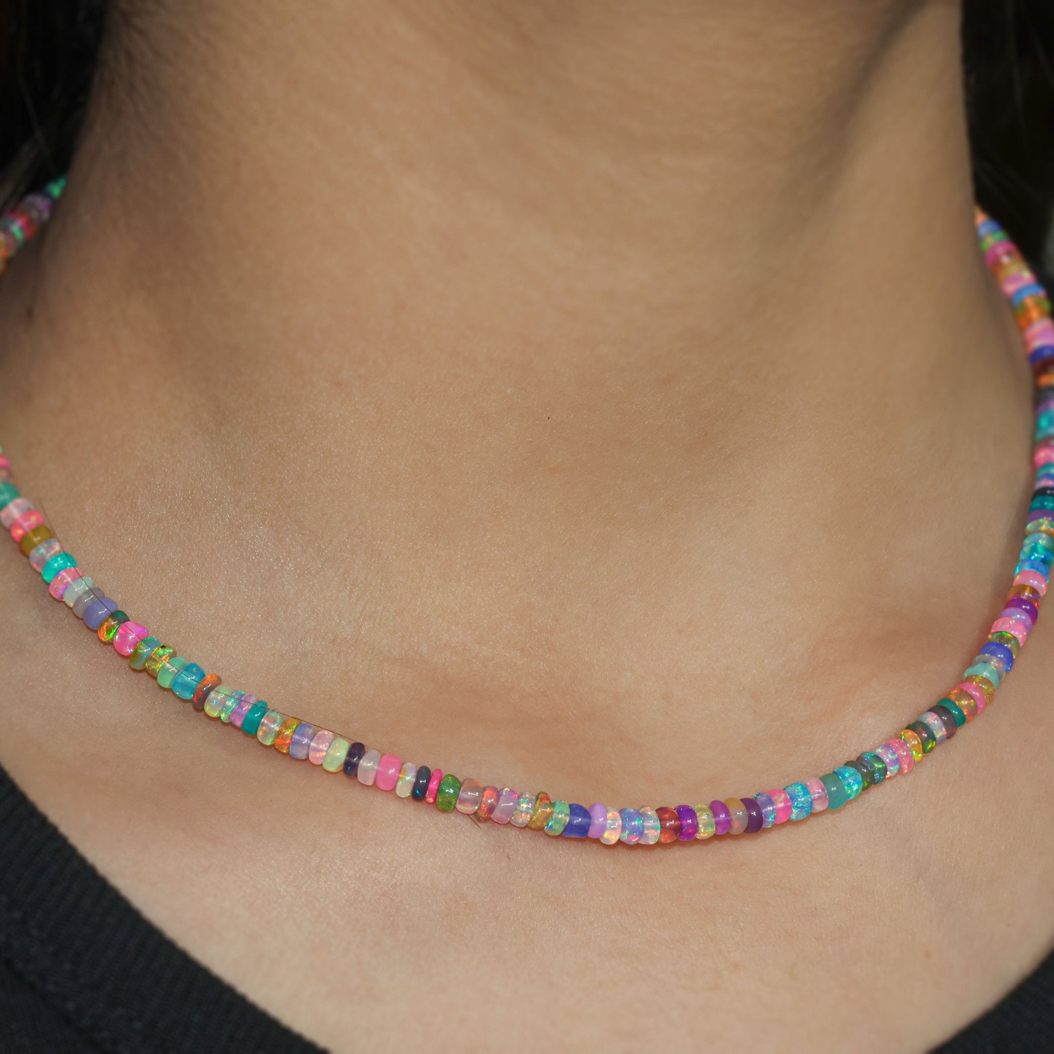 Natural Multi Opal Mix Beaded Necklace for Women - Goodstone Jewels