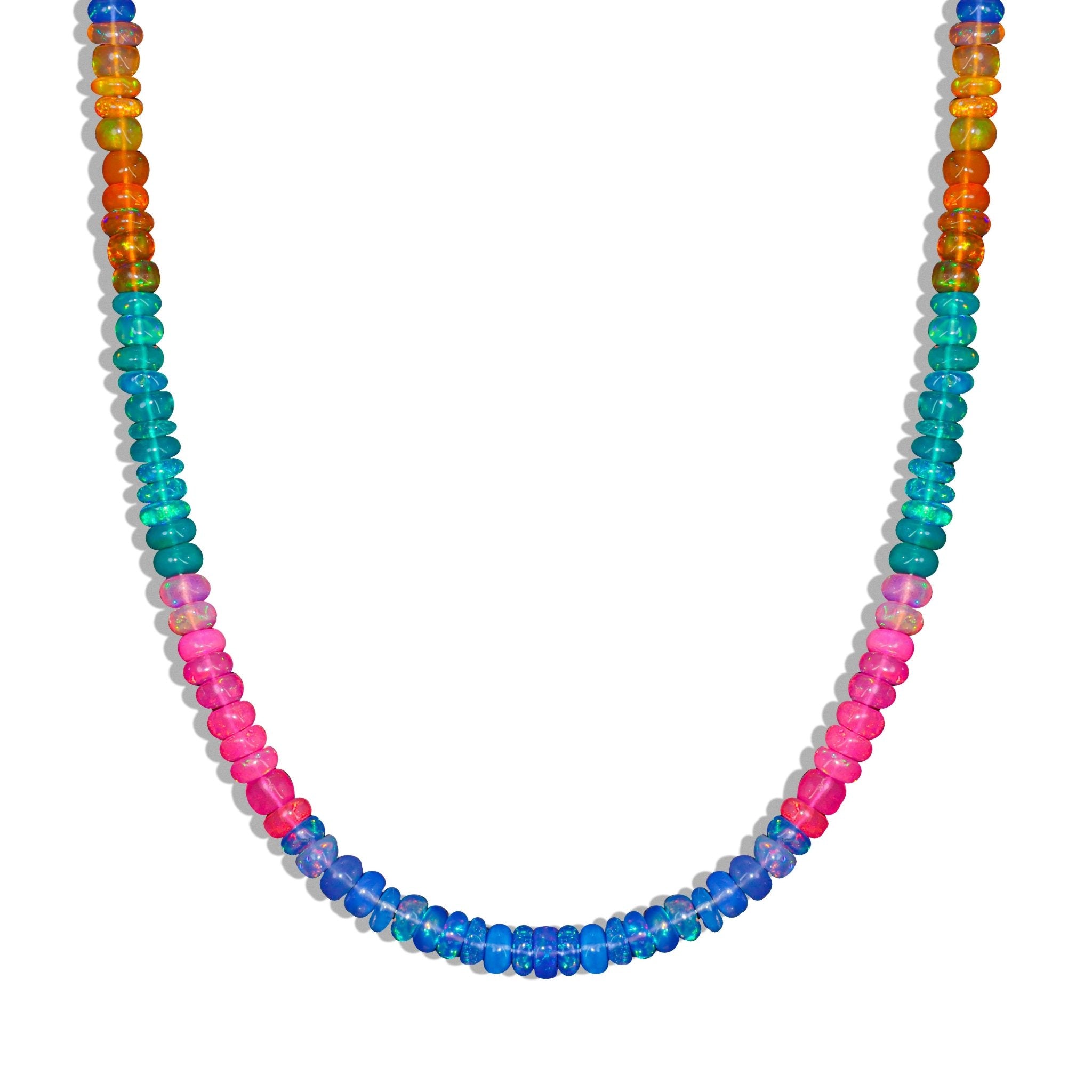 Natural Multicolor Opal Beaded Necklace for Women - Goodstone Jewels