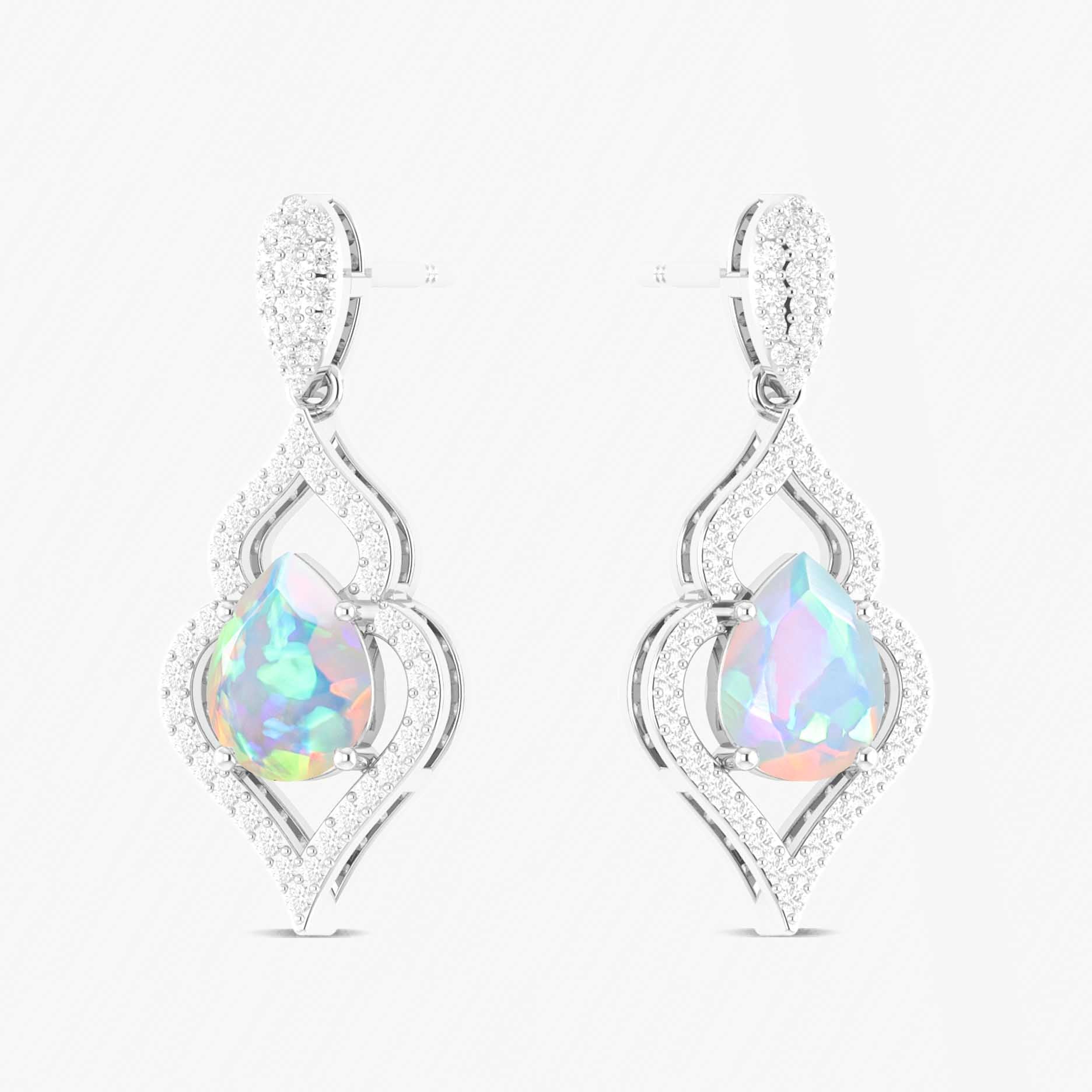 Natural Opal Stylish Stud and Drop Earring - Goodstone Jewels