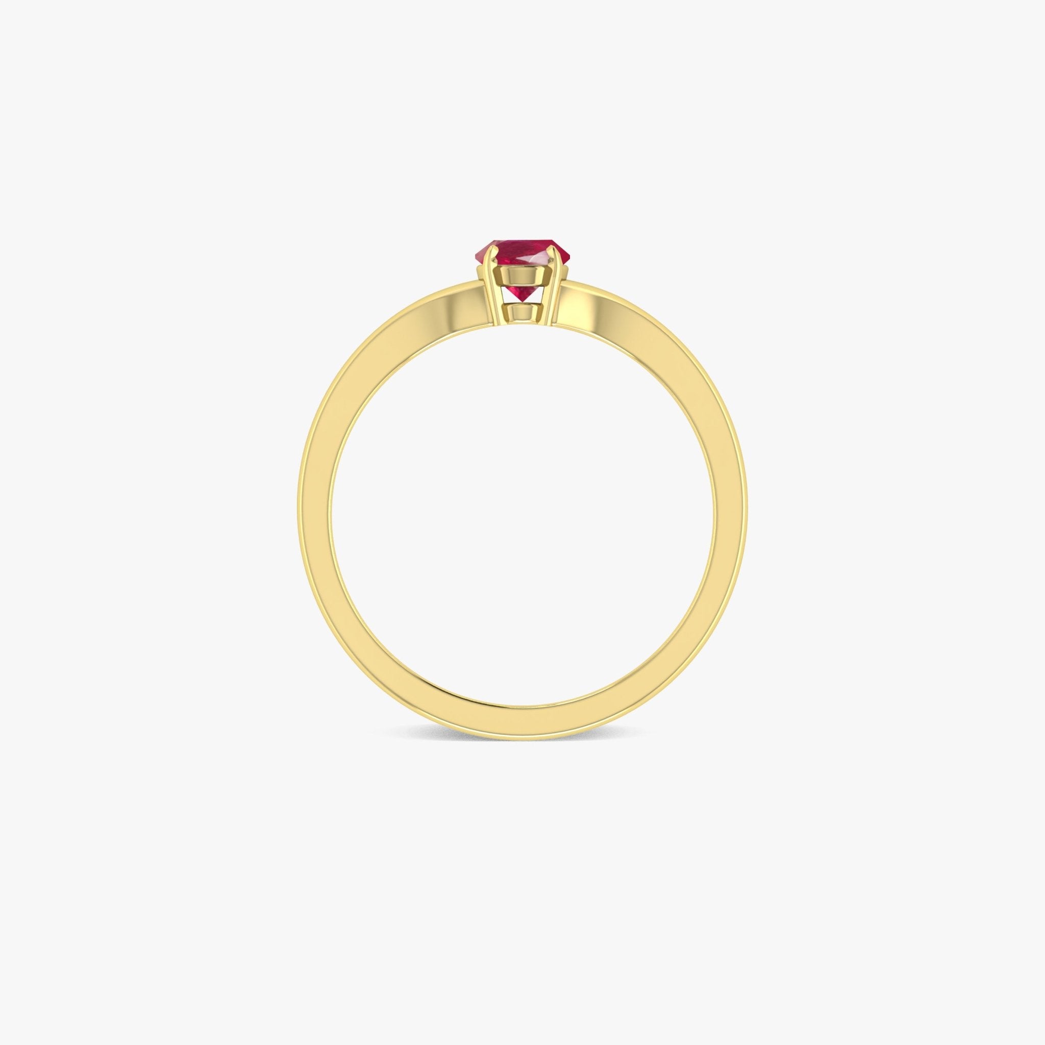 Natural Oval Faceted Red Ruby Ring - Goodstone Jewels