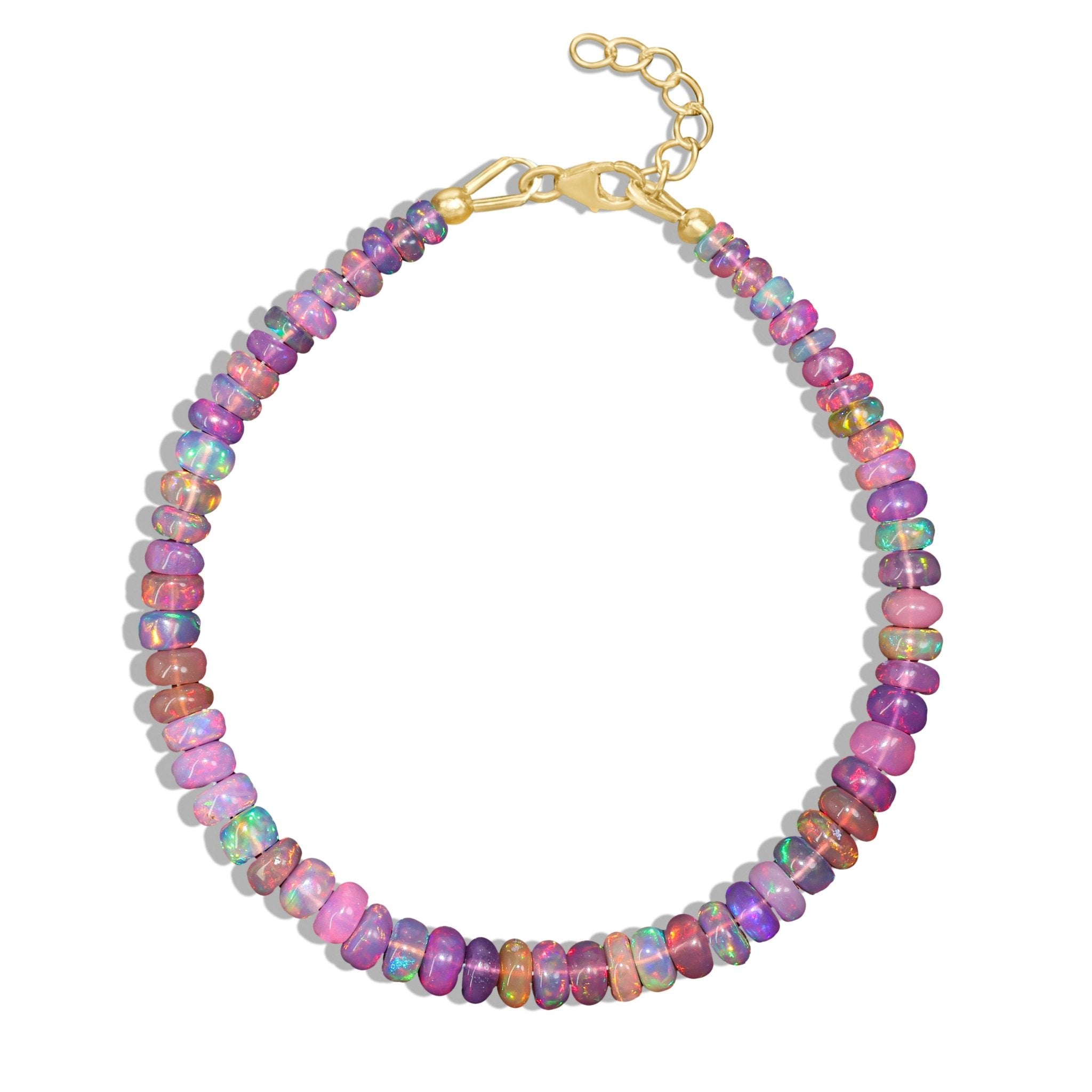 Natural Purple Opal 4 - 5MM Plain Beaded Handmade Bracelet - Goodstone Jewels