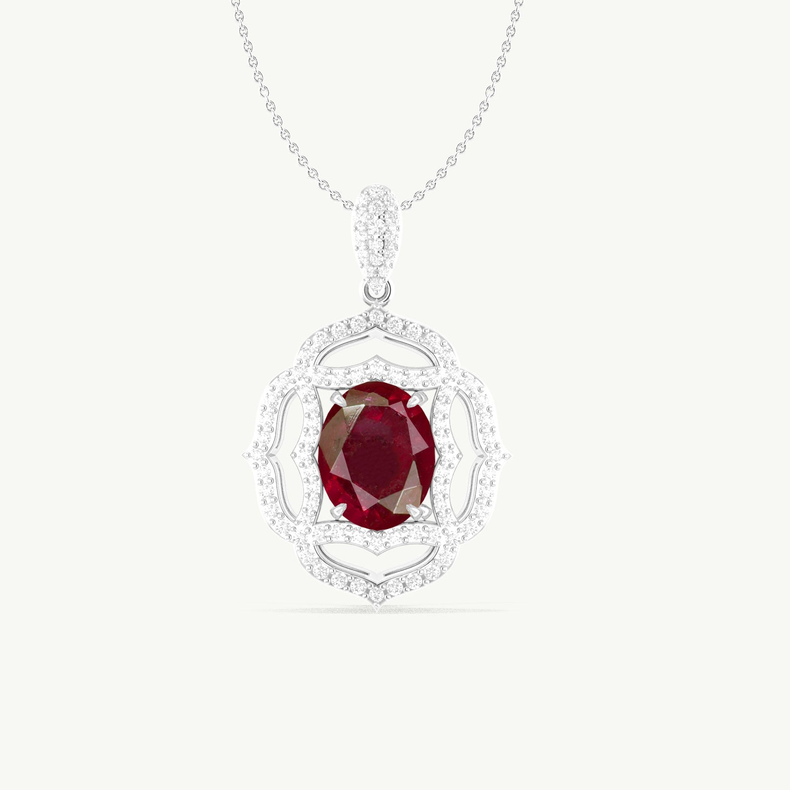 Natural Red Ruby Gemstone Charm Pendant Necklace - Goodstone Jewels