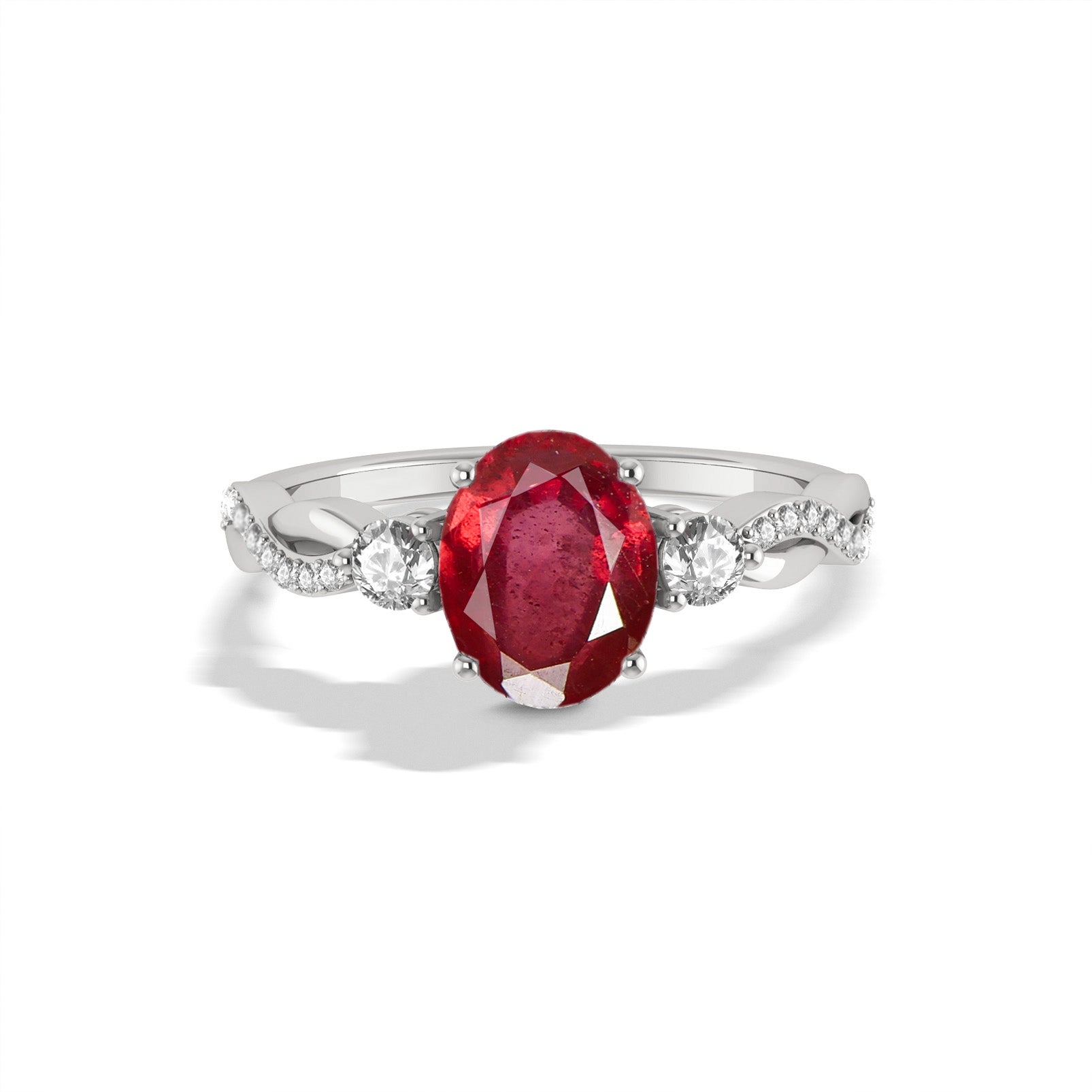 Natural Ruby Engagement Solitaire Ring - Goodstone Jewels