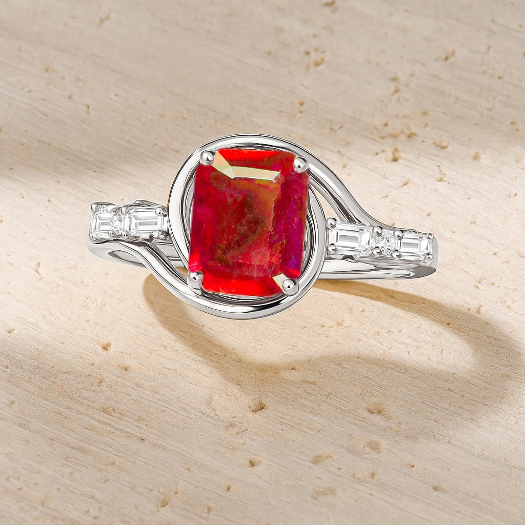 Natural Ruby Gemstone Statement Ring for Women - Goodstone Jewels