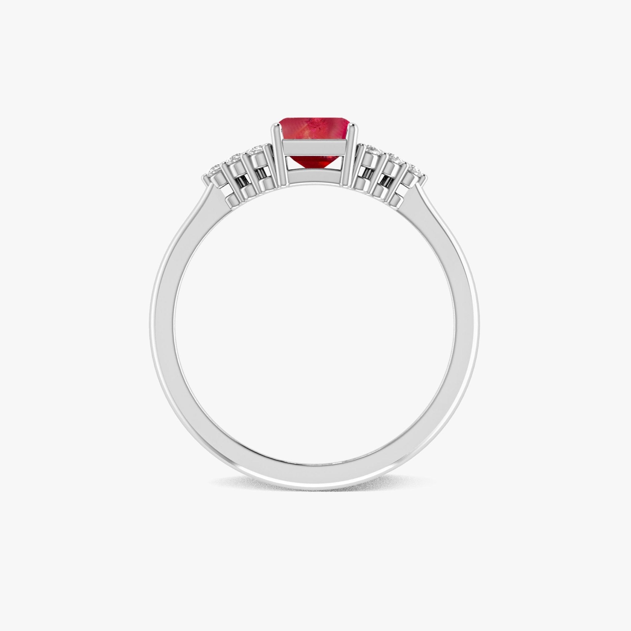 Natural Ruby Octagon Stone Solitaire Ring in Yellow Gold Filled & Sterling Silver - Goodstone Jewels