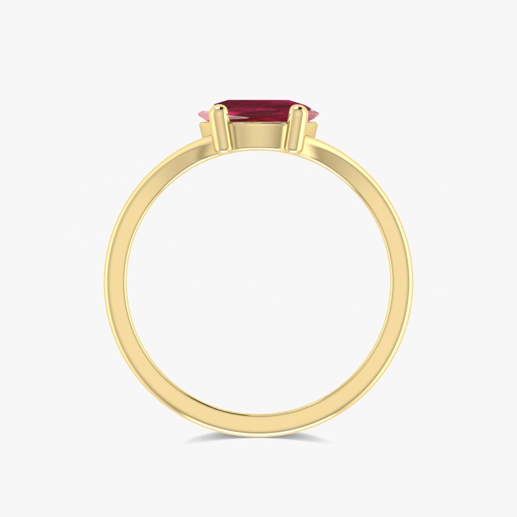 Natural Ruby Round Faceted Gemstone Statement Ring - Goodstone Jewels