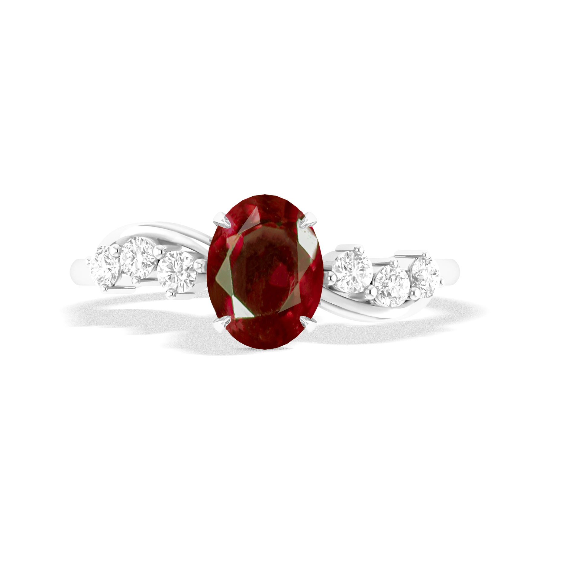 Natural Ruby Solitaire with Accents Ring with Gold Filled & Sterling Silver - Goodstone Jewels