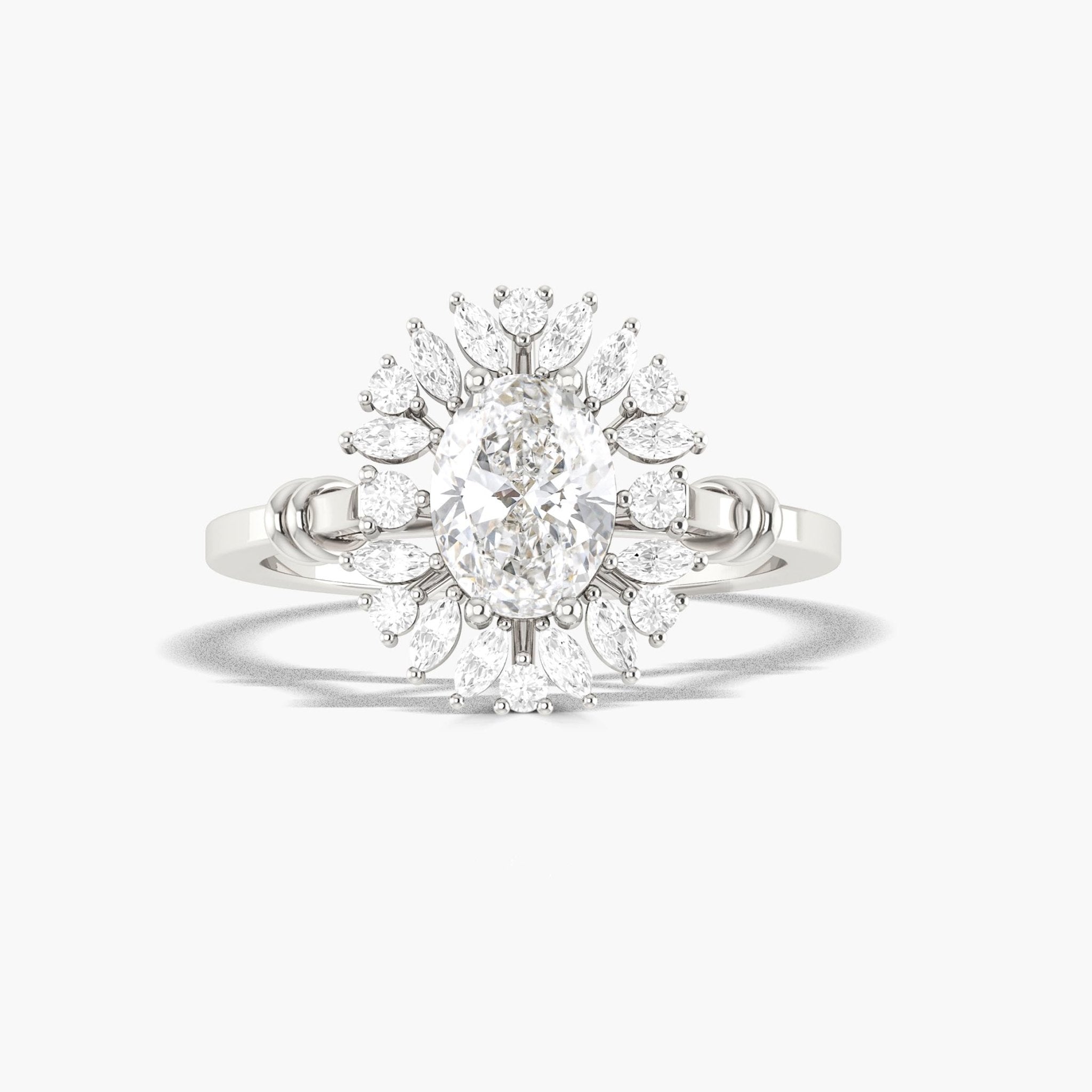 Oval Cubic Zirconia diamond Ring anniversary gift for her - Goodstone Jewels