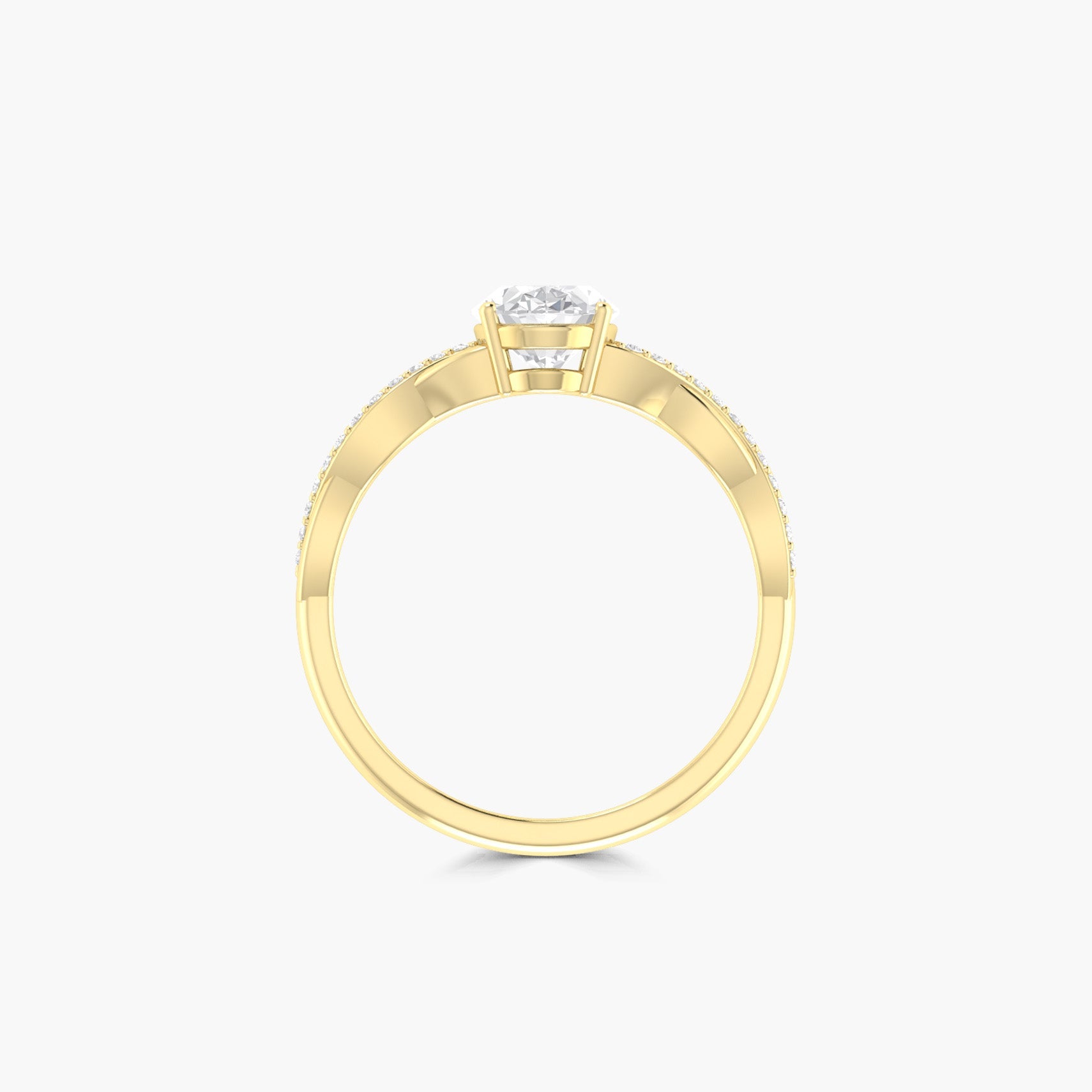 Oval cubic Zirconia Gold statement wedding ring for her - Goodstone Jewels