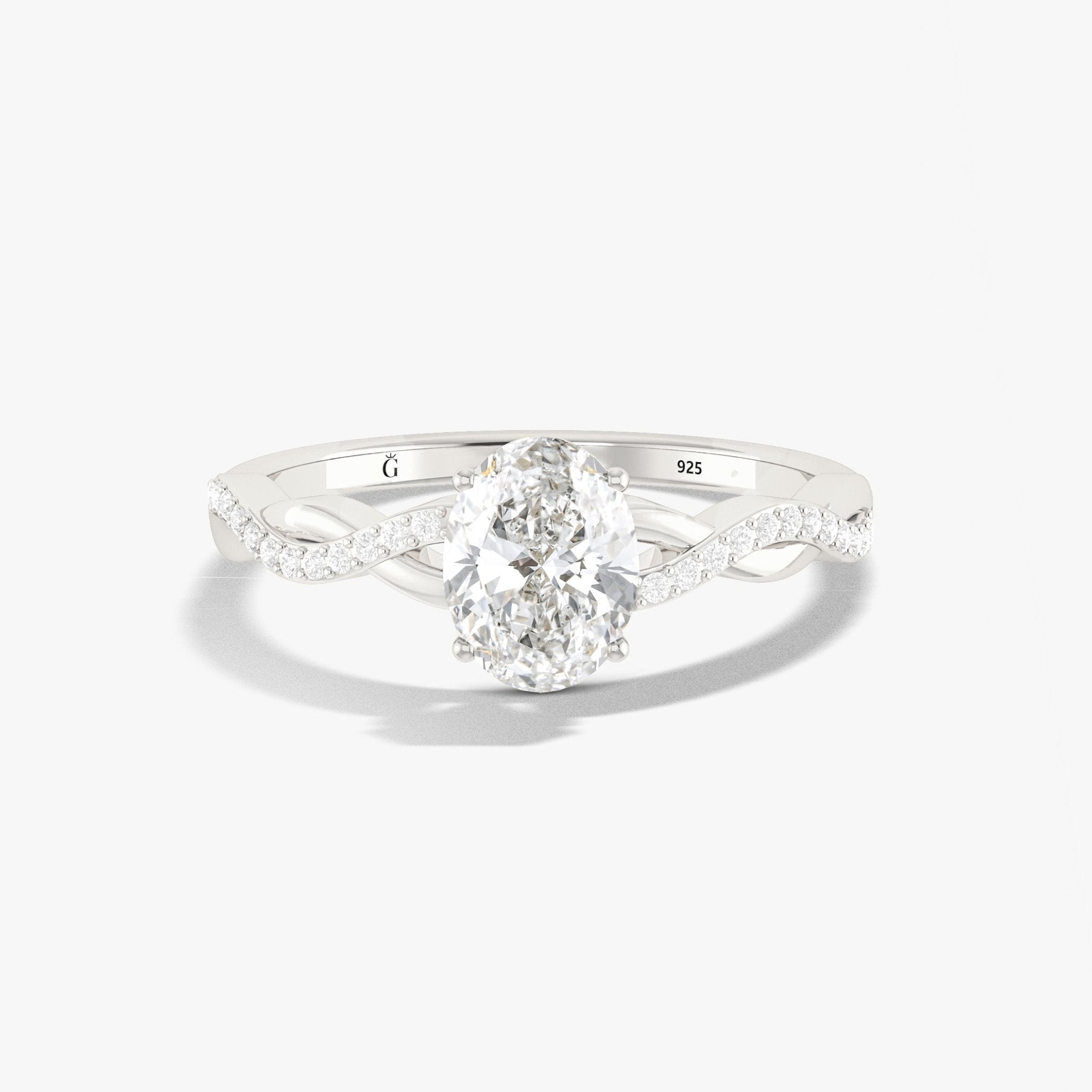 Oval cubic Zirconia Gold statement wedding ring for her - Goodstone Jewels