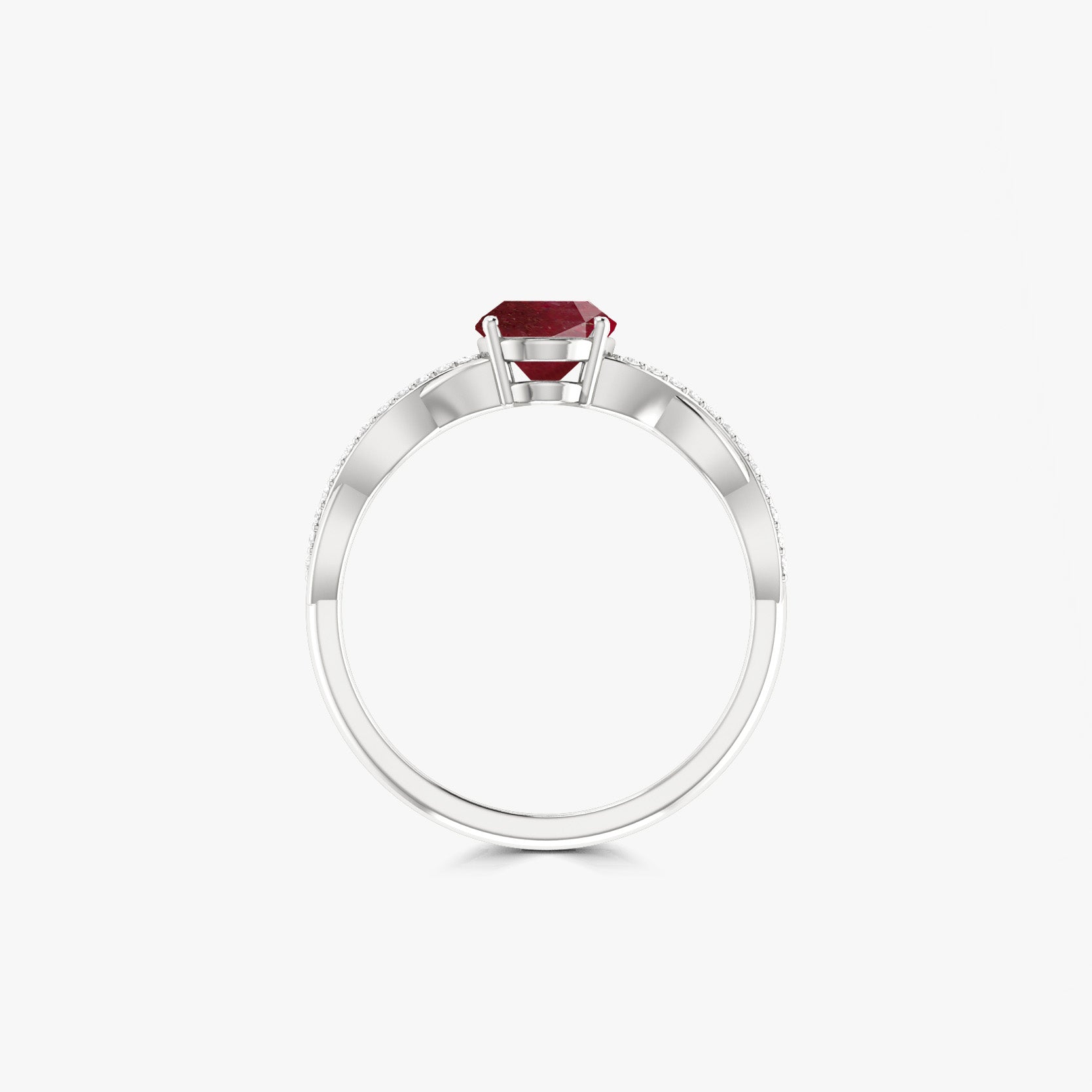 Oval Shape 8X6 MM Natural Ruby Crossover Statement Ring - Goodstone Jewels