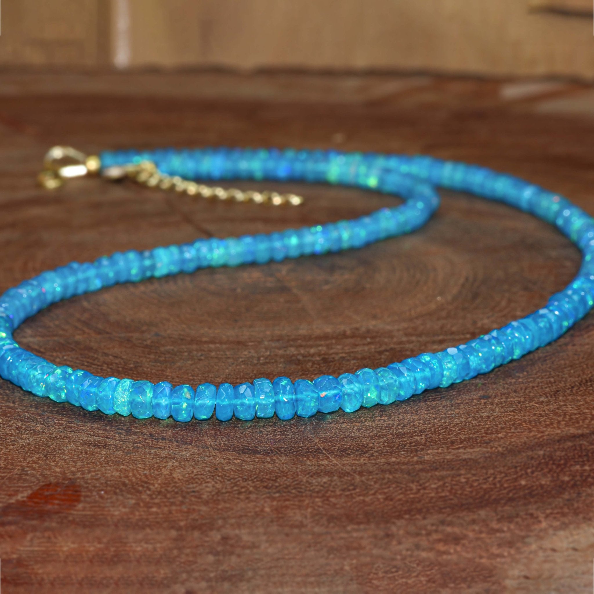 PARAIBA OPAL BEADED NECKLACE - Goodstone Jewels