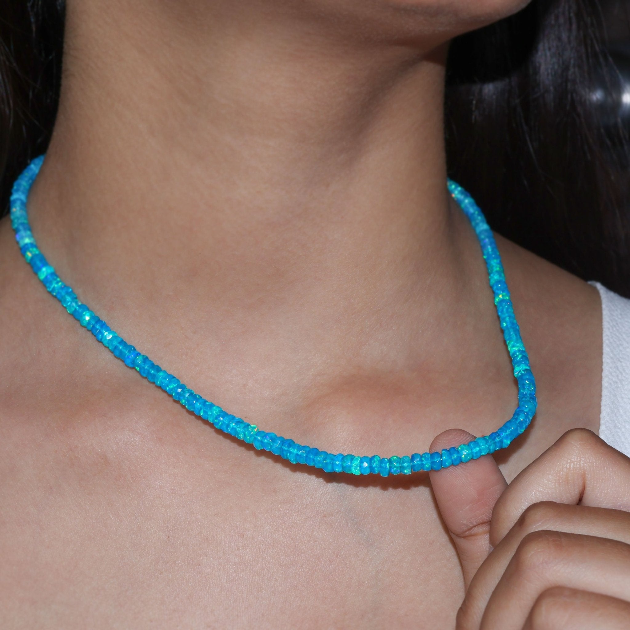 PARAIBA OPAL BEADED NECKLACE - Goodstone Jewels