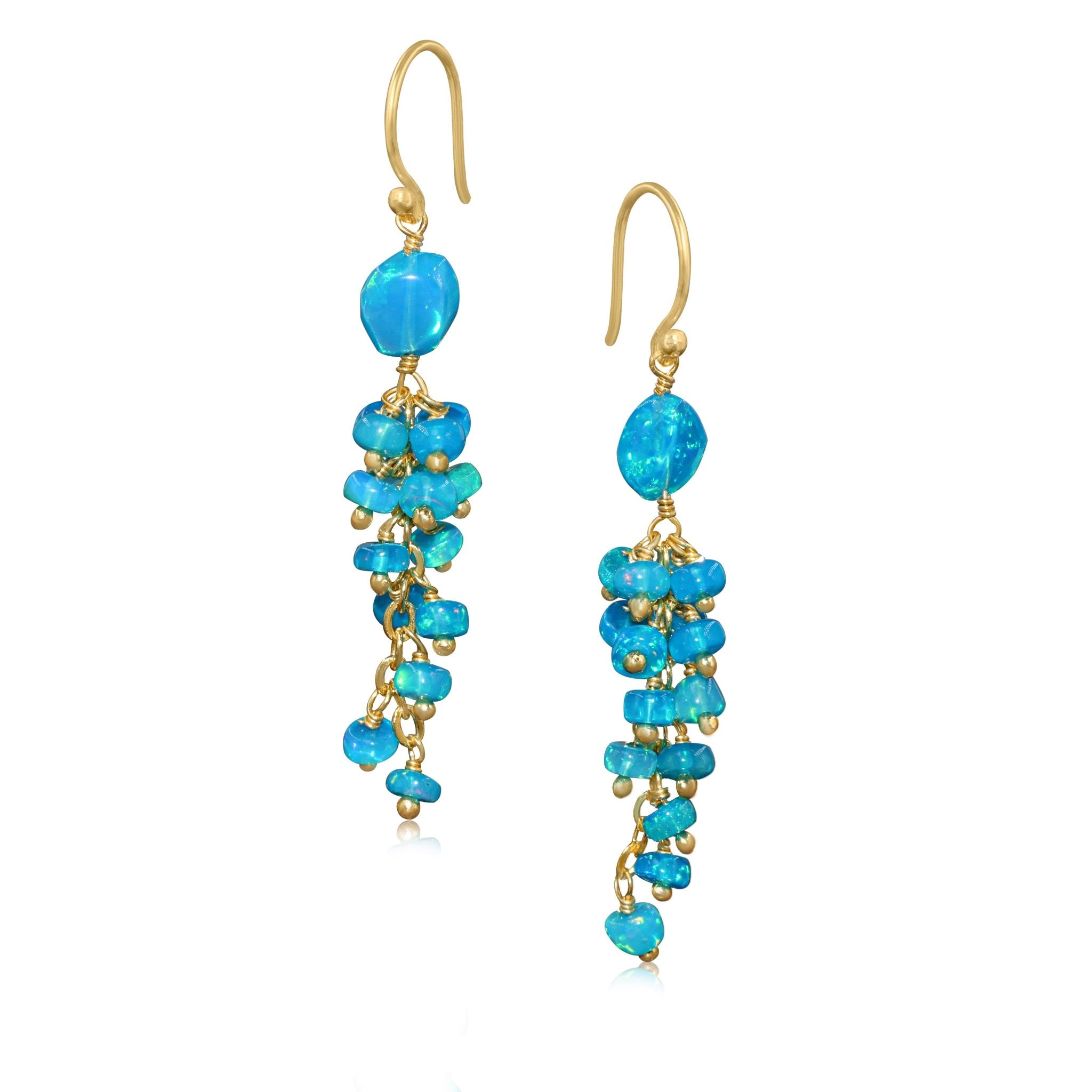 Paraiba Opal Handmade Drop and Dangle Earring - Goodstone Jewels