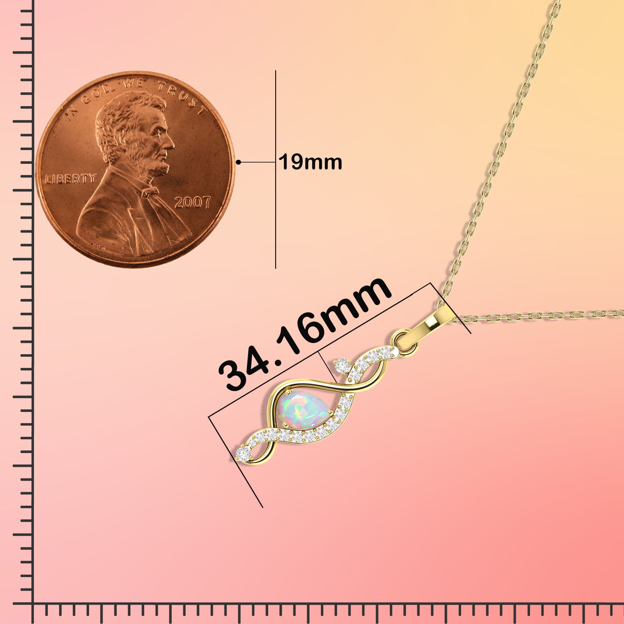 Pear Shape Natural White Opal Designer Pendant Necklace - Goodstone Jewels