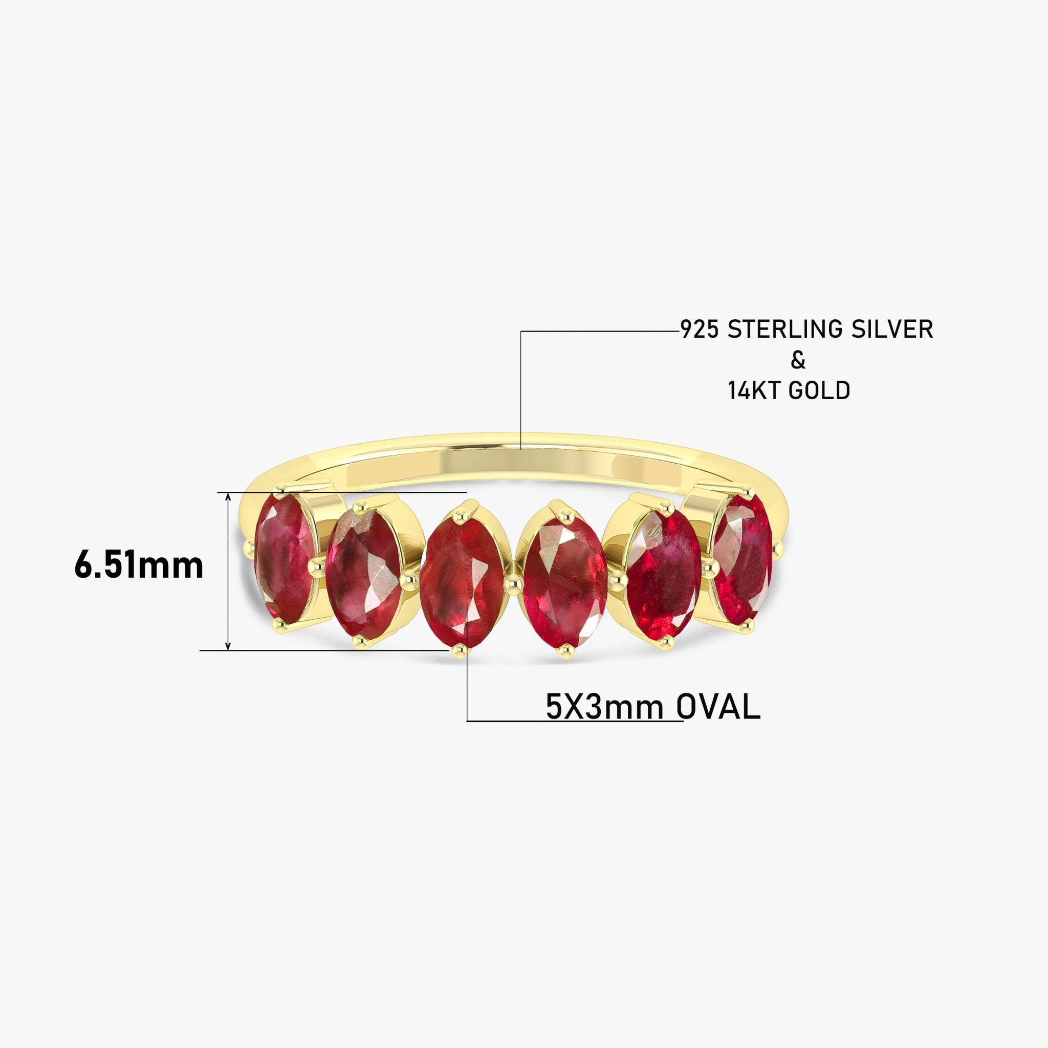 Red Oval Shape Ruby Gemstone Ring - Goodstone Jewels