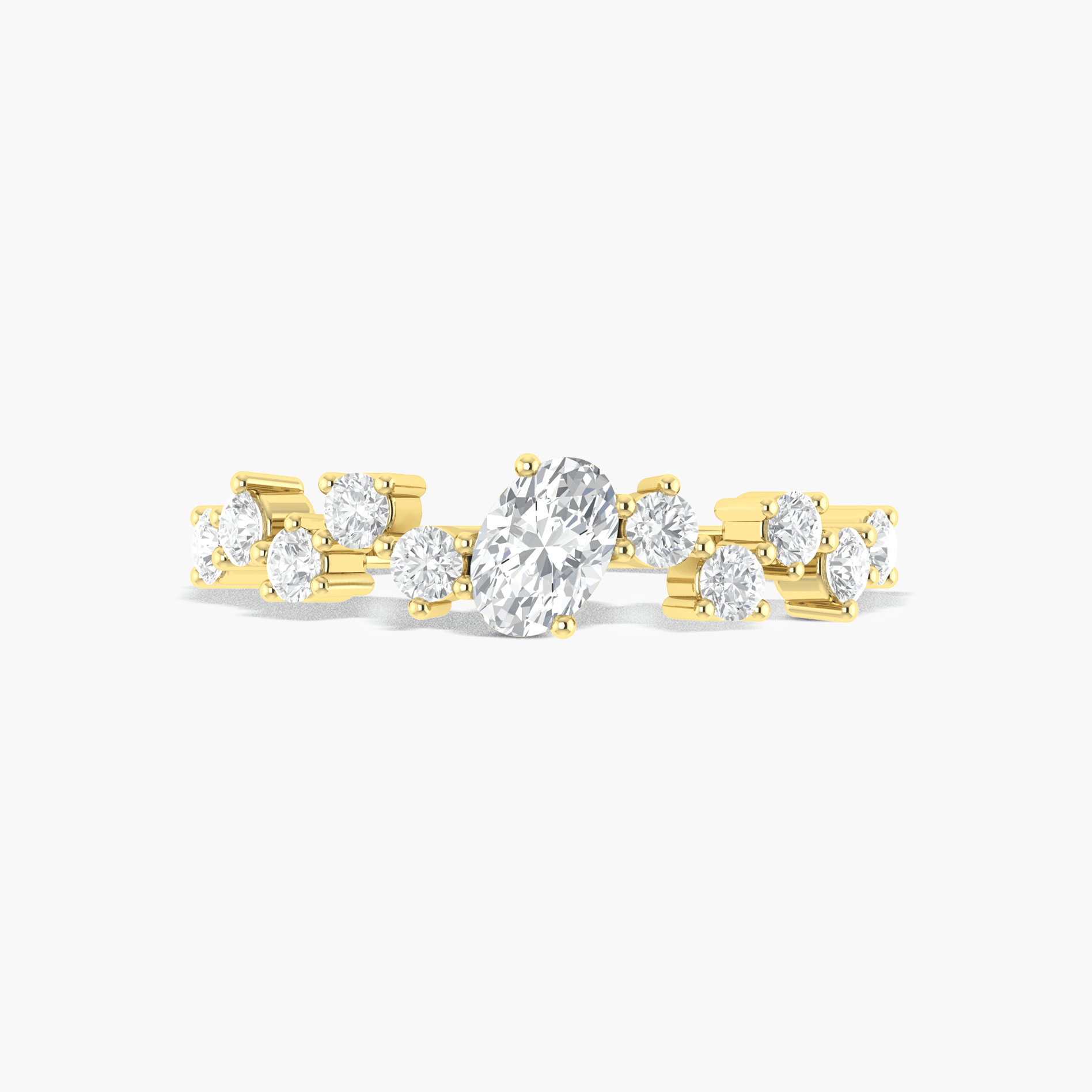 Unique Beautiful Simulated diamonds Gold Wedding ring - Goodstone Jewels