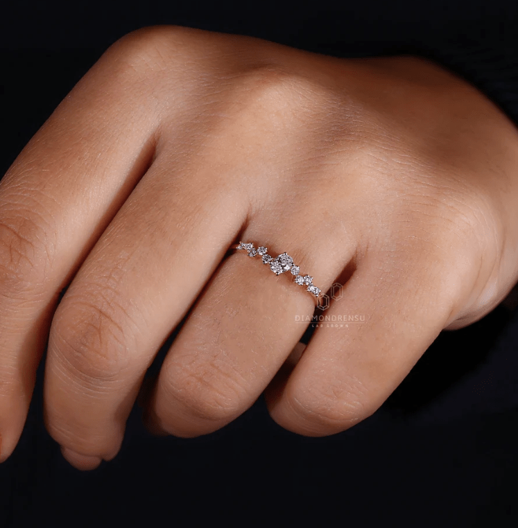 Unique Beautiful Simulated diamonds Gold Wedding ring - Goodstone Jewels