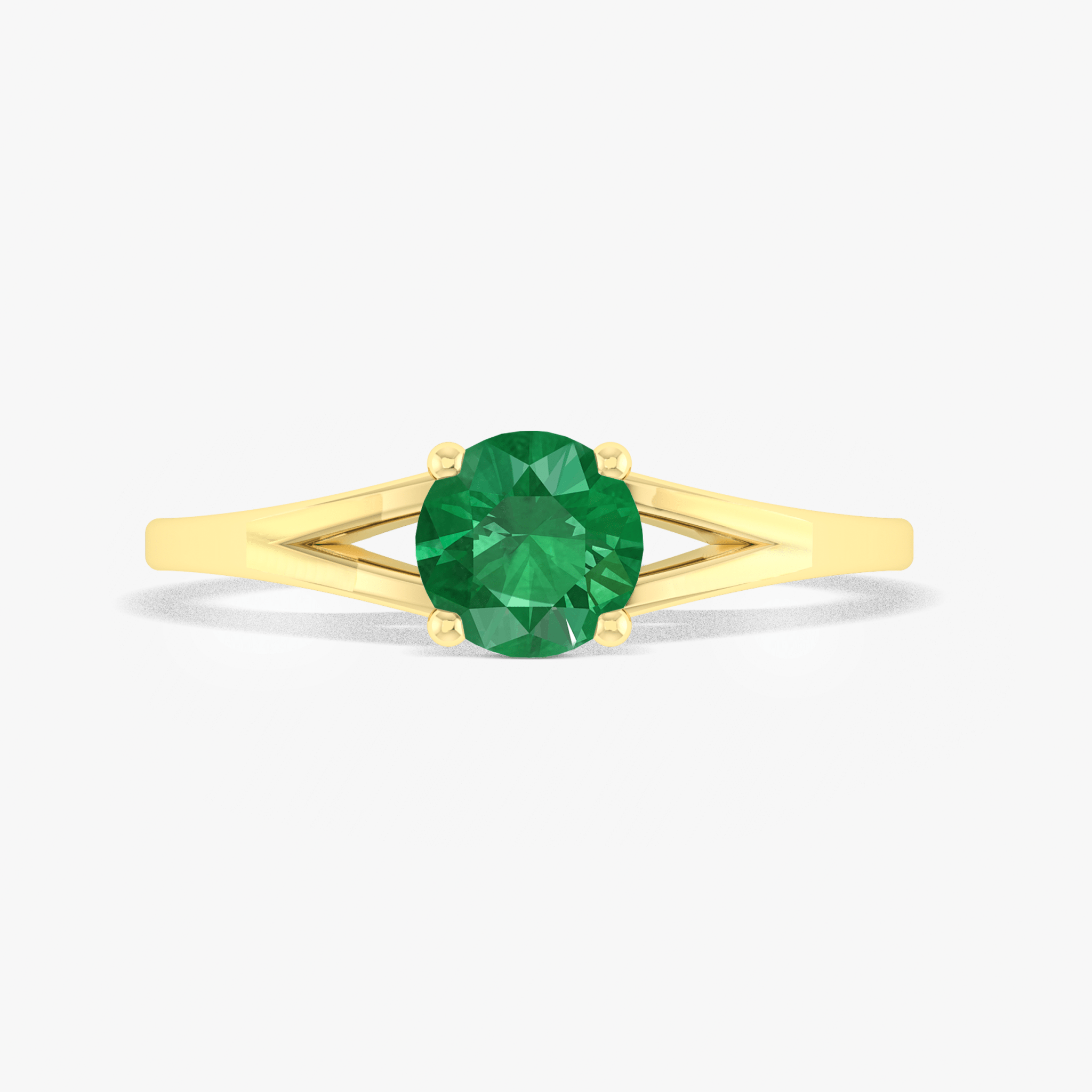 Vintage Lab grown Green Emerald dainty statement ring - Goodstone Jewels