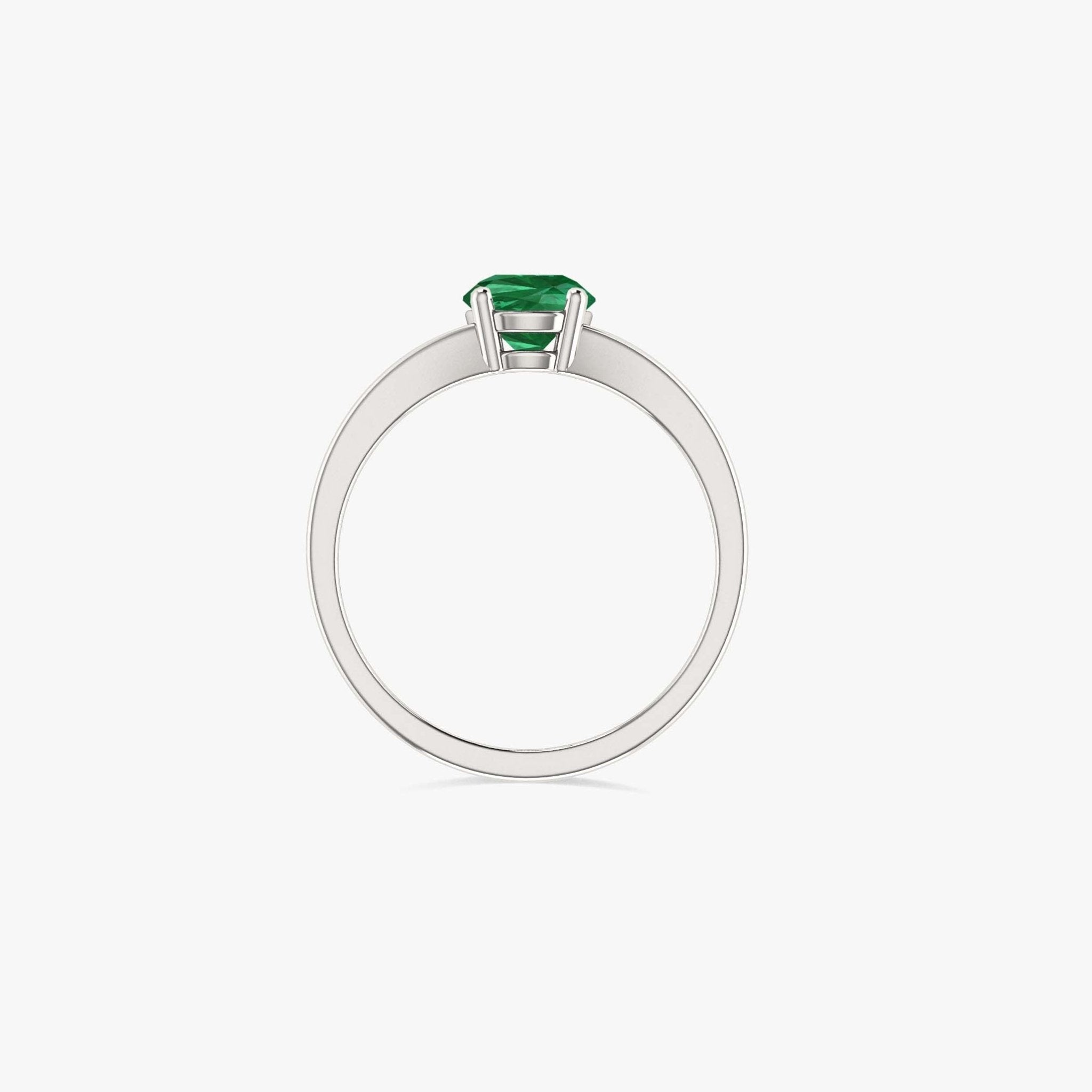 Vintage Lab grown Green Emerald dainty statement ring - Goodstone Jewels