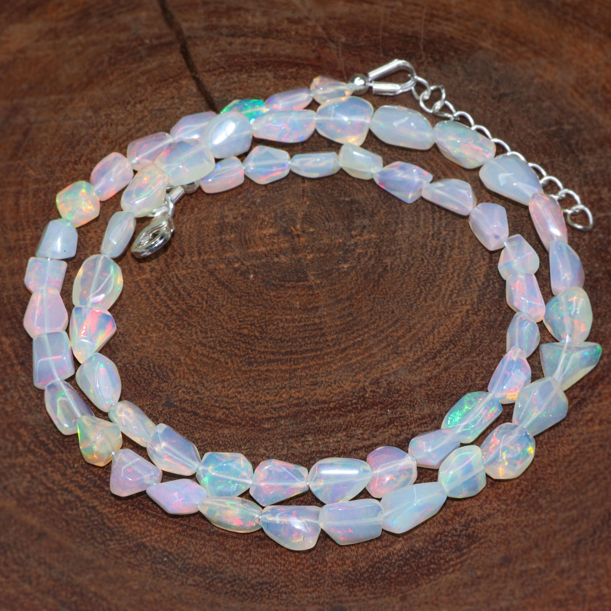 WHITE OPAL TUMBLE NECKLACE - Goodstone Jewels