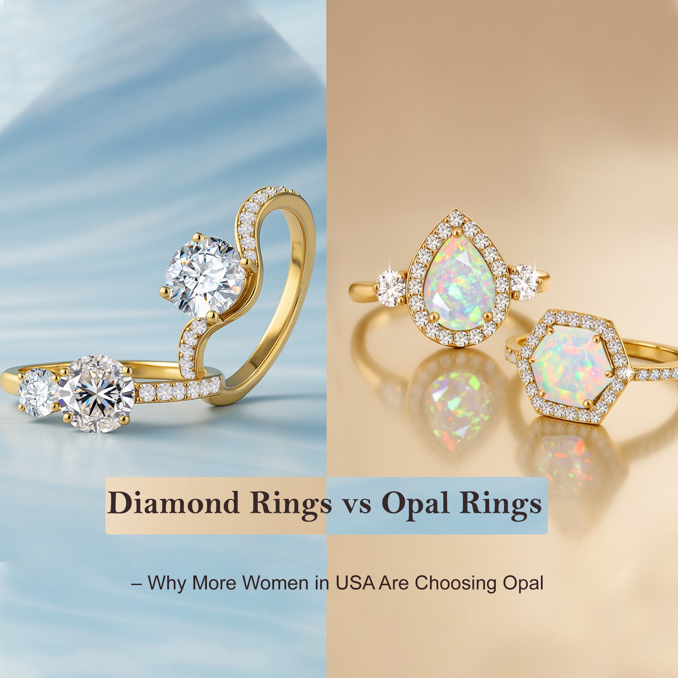 opal ring natural gemstones USA