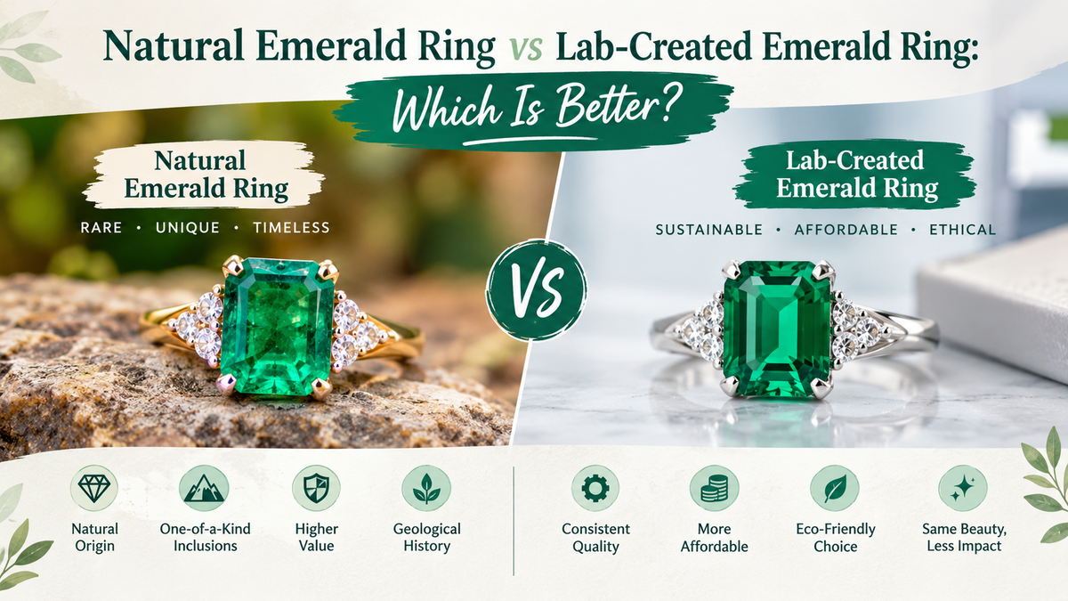 Natural Emerald Ring vs Lab-Created Emerald Ring: Which Is Better?