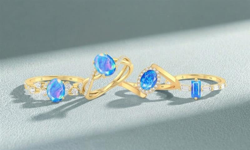 Exploring the Beauty and Charm of Blue Opal Rings