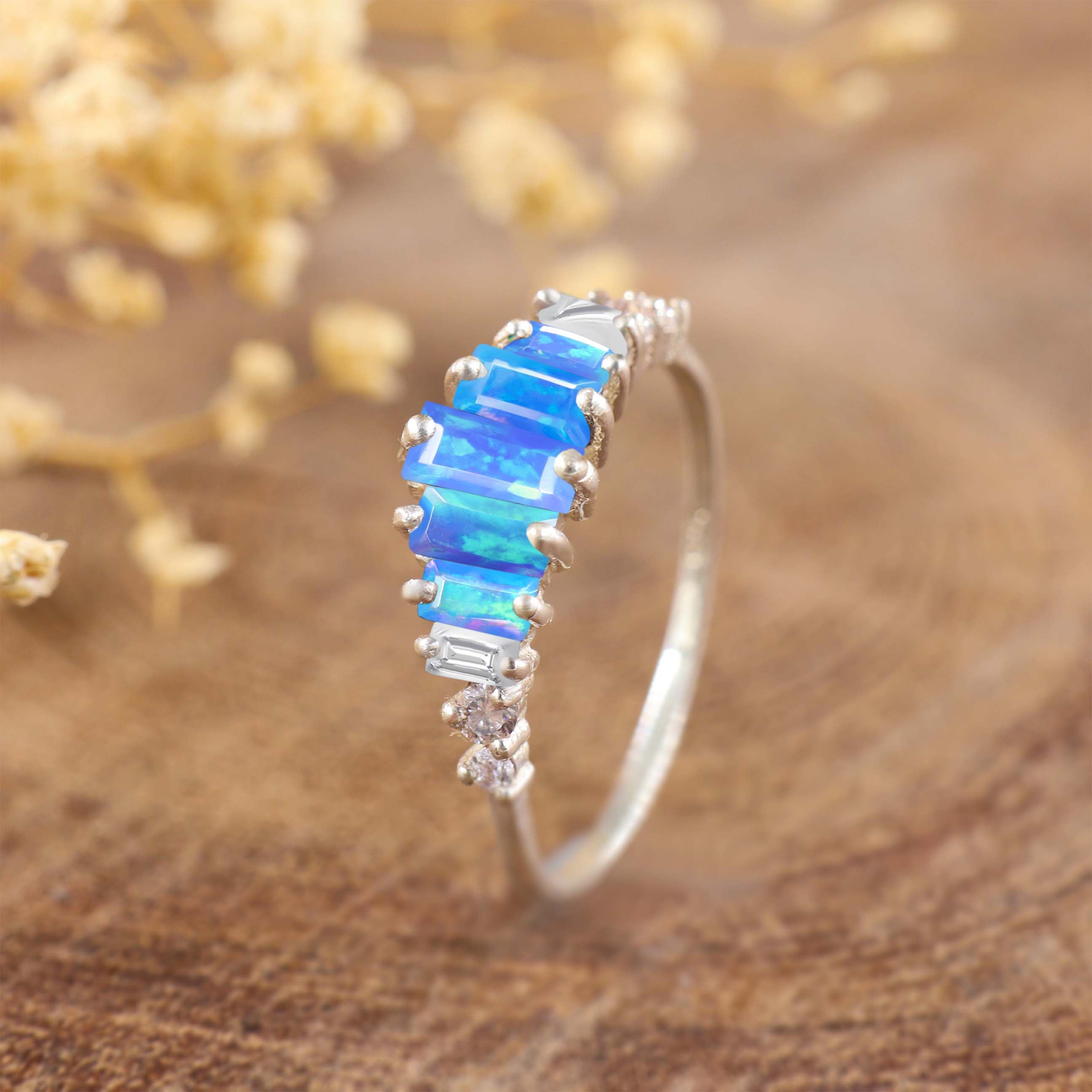 BLUE OPAL RING