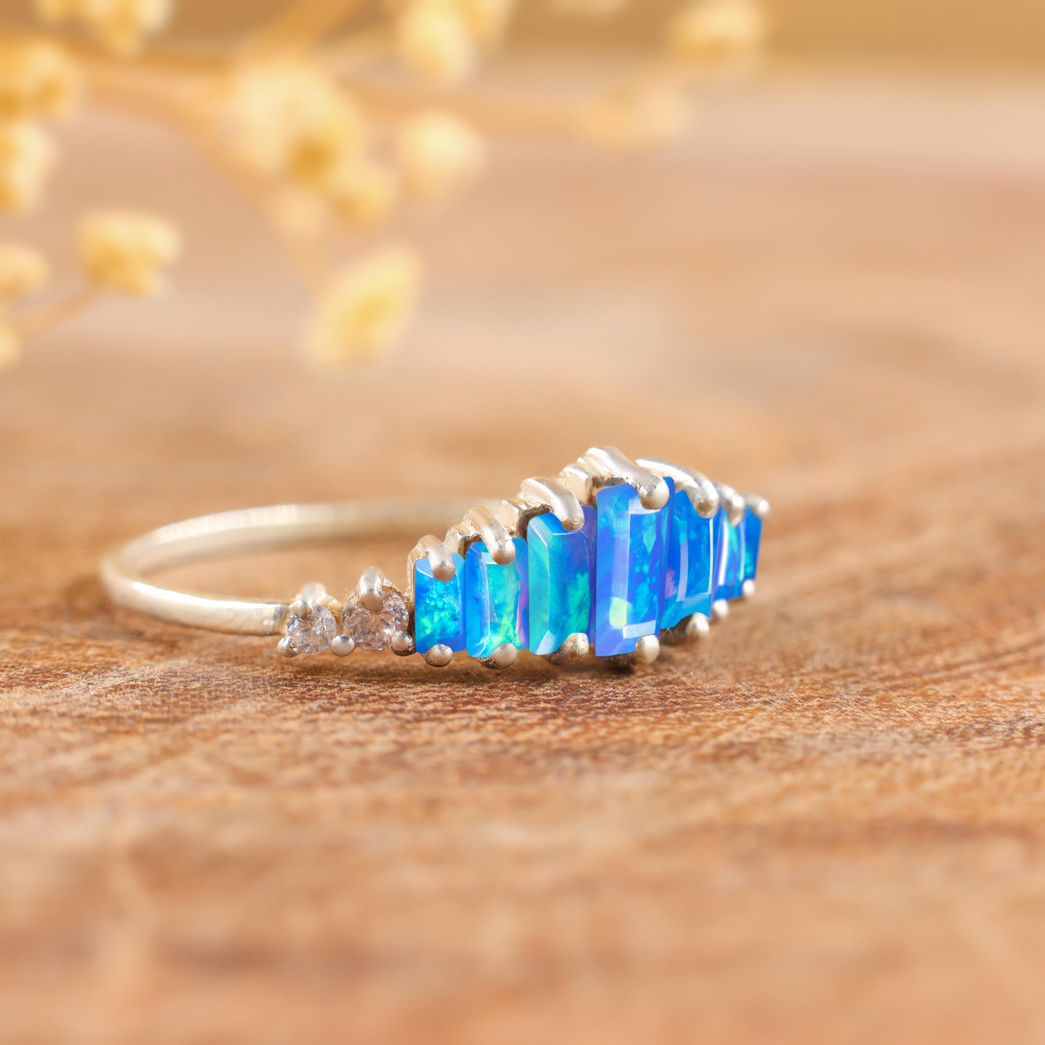 BLUE OPAL RING