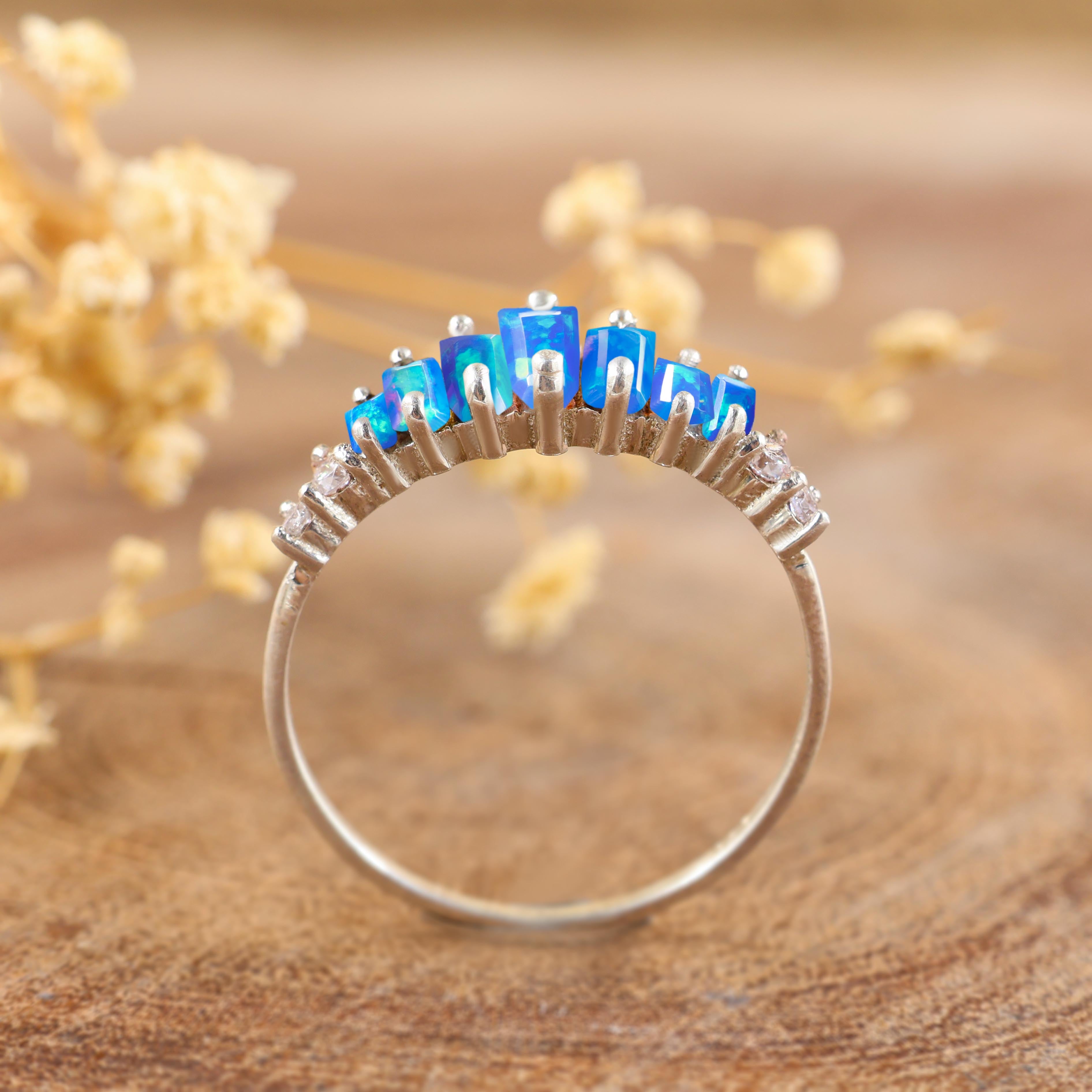 BLUE OPAL RING