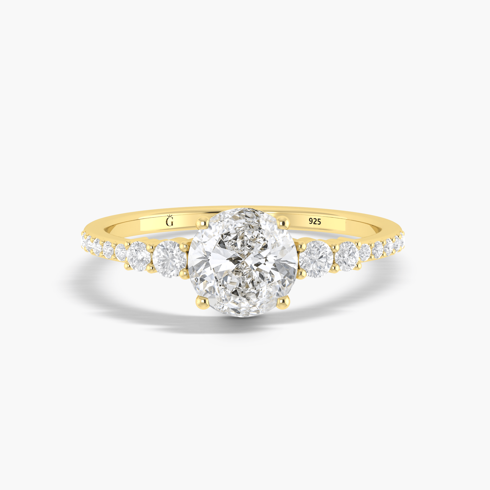 6 MM Vintage Round Cubic Zirconia Gold Vermeil or silver ring - Goodstone Jewels