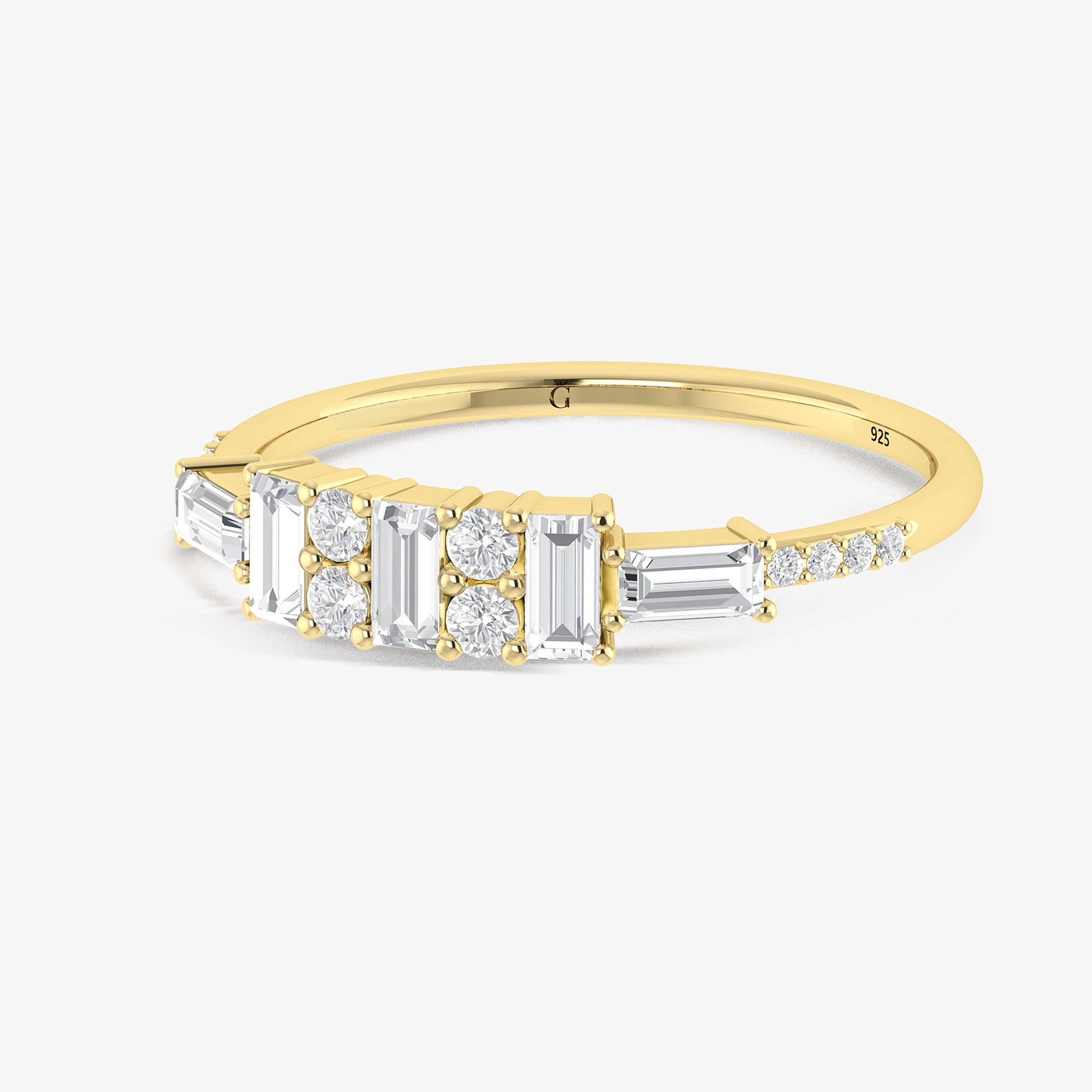 Tri Zircon Round Zircons Ring2