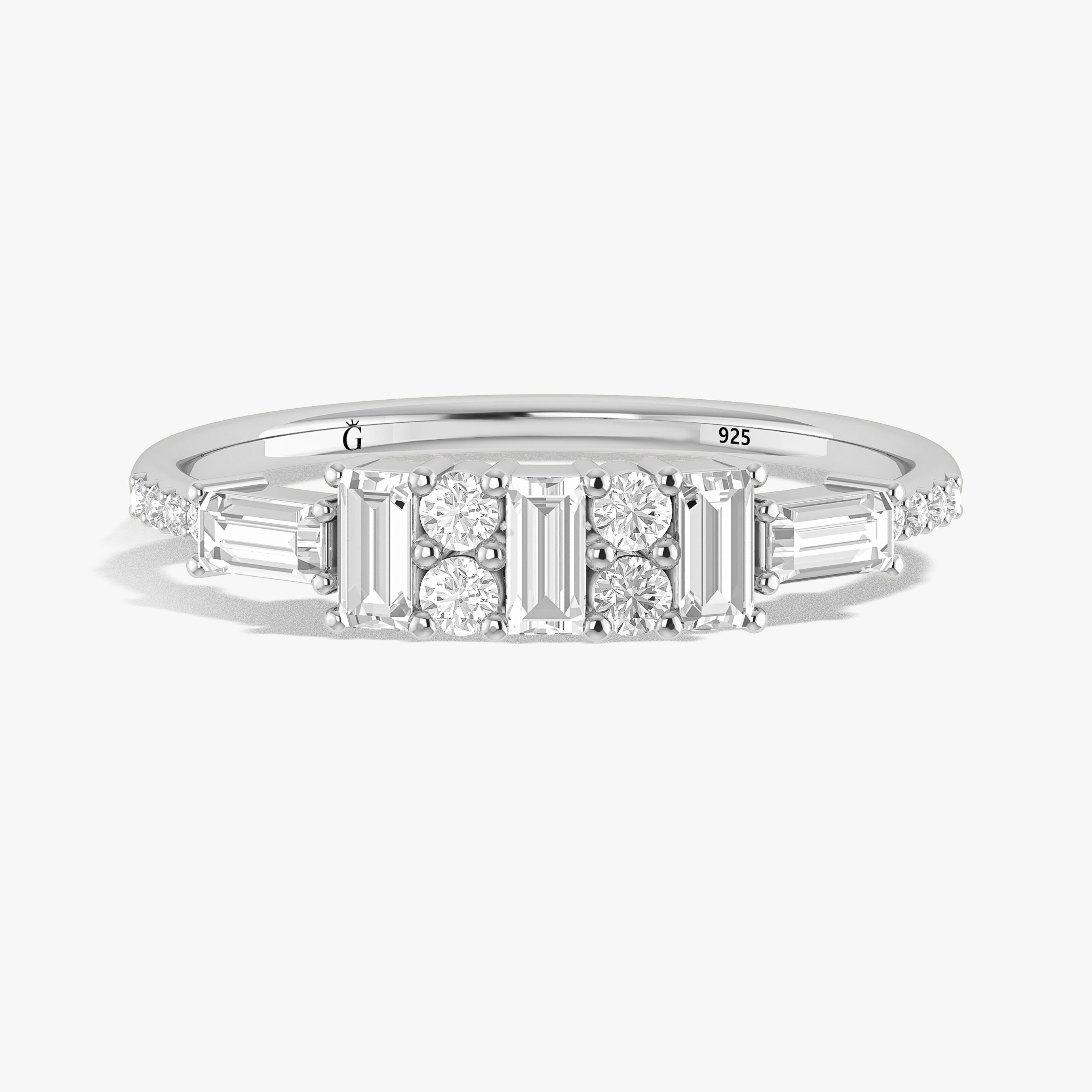 Tri Zircon Round Zircons Ring5