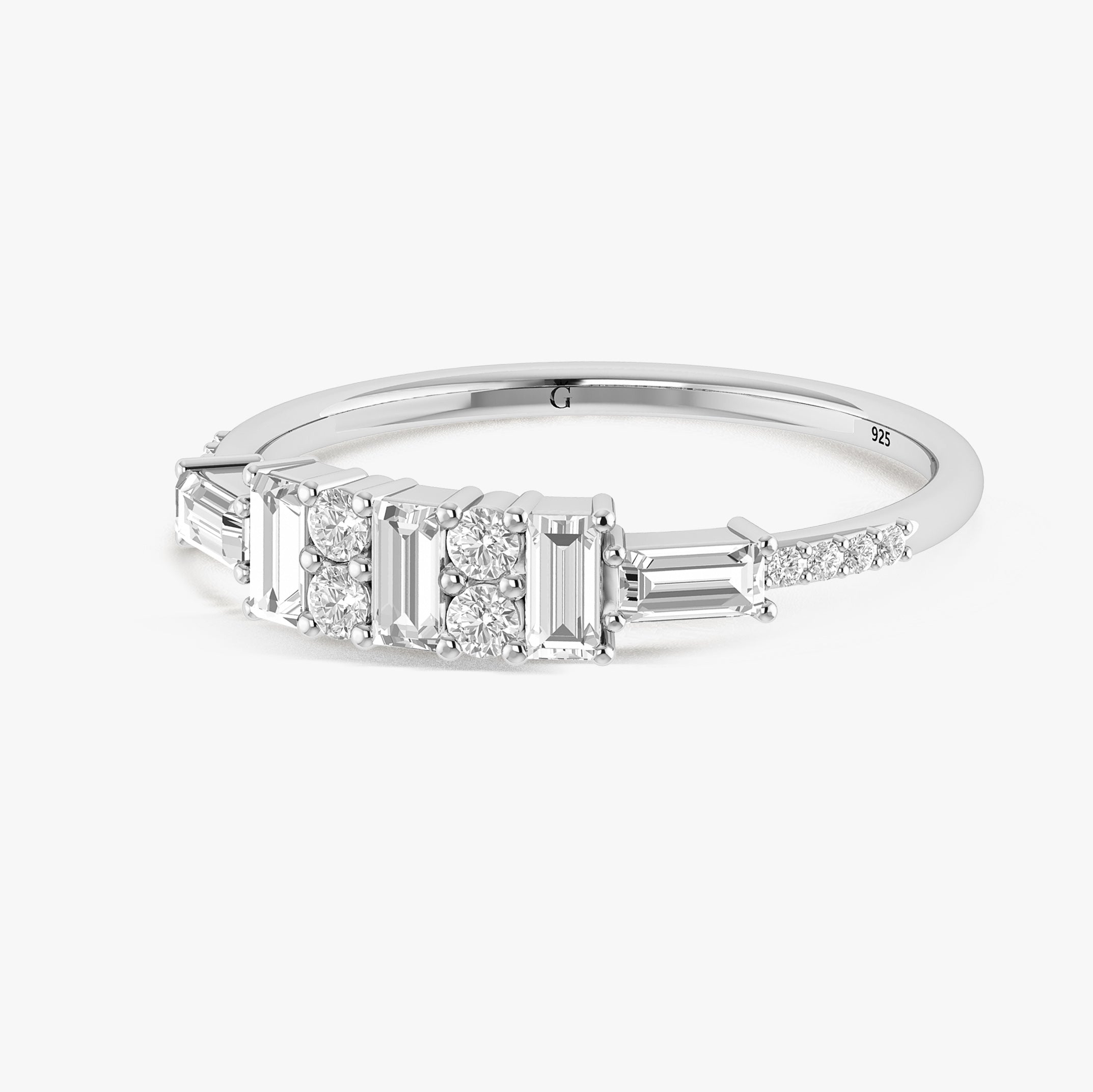 Tri Zircon Round Zircons Ring7