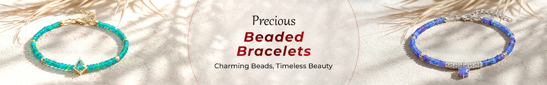 Beaded bracelets for women Desktop Banner