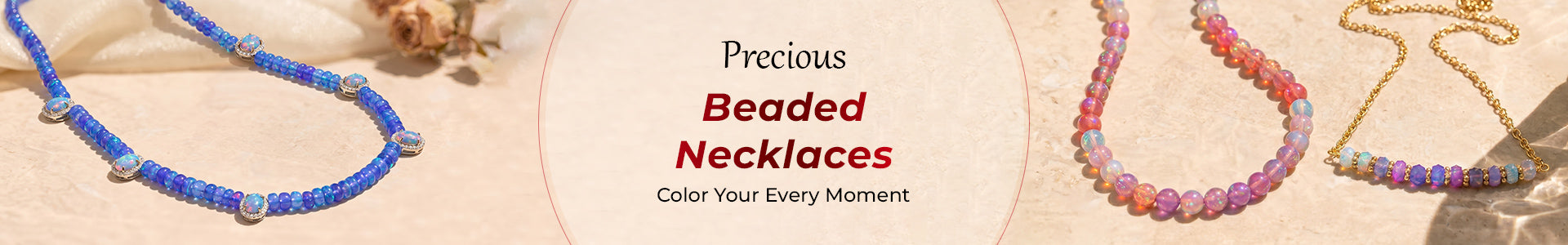 Unique Beaded Necklace Dekstop Banner