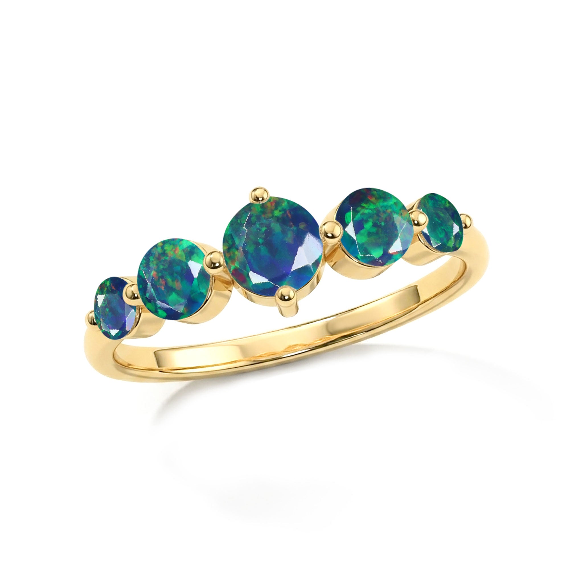 designer black opal ring, natural colourful gemstone jewellery, handcrafted luxury accessory, sterling silver premium band, polished yellow gold filled ring, artisan gemstone arrangement, elegant women's jewellery, October birthstone collection, sophisticated gift, refined craftsmanship, vibrant gemstone sparkle, contemporary jewellery, timeless style, exclusive ring, fine jewellery
