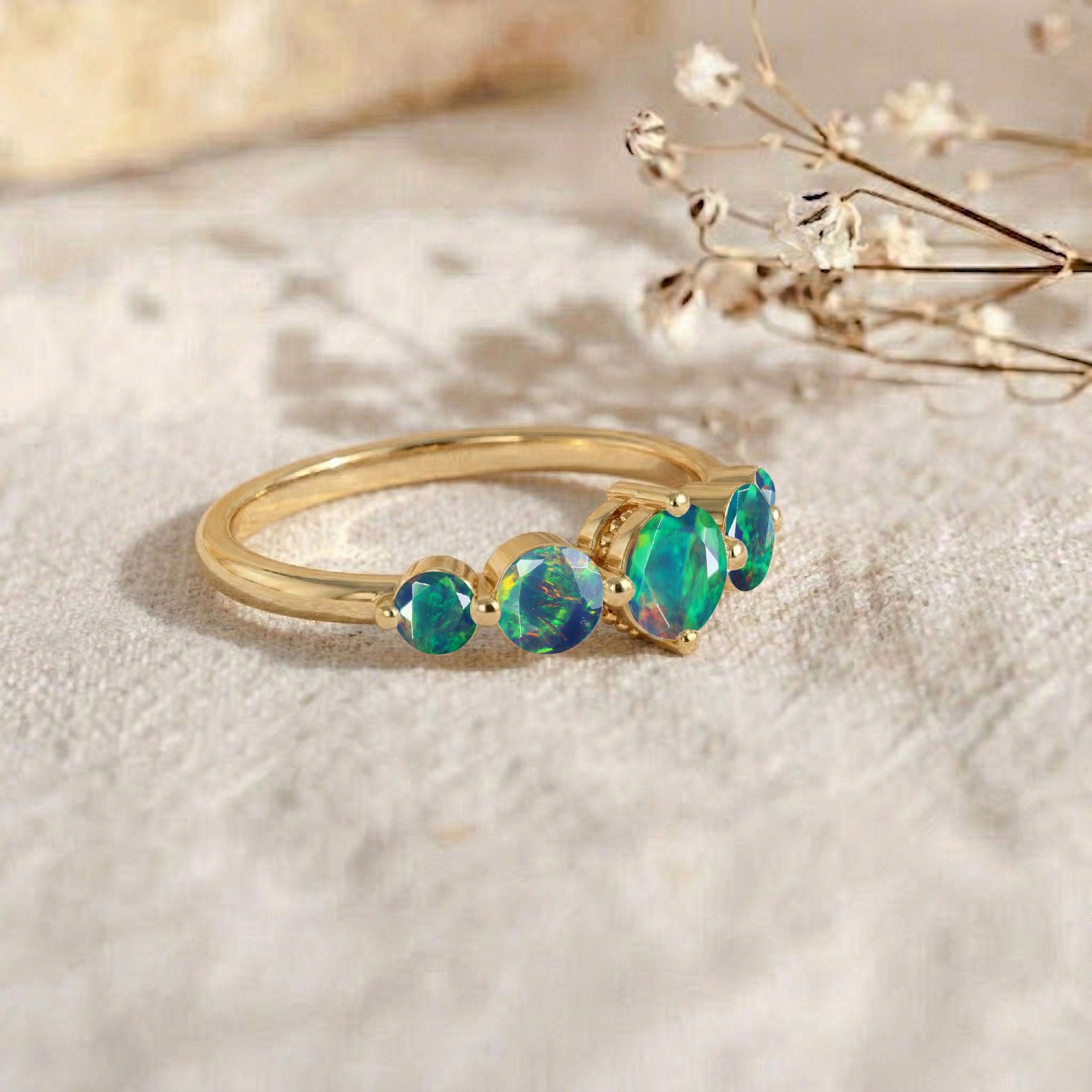 celestial gemstone ring, natural black opal jewellery, polished comfort band, handcrafted artisan ring, sterling silver elegance, luxurious yellow gold filled jewellery, premium gemstone sparkle, elegant everyday accessory, sophisticated jewellery collection, colourful opal brilliance, timeless women's ring, refined craftsmanship, fashion jewellery, unique gift, luxury accessory