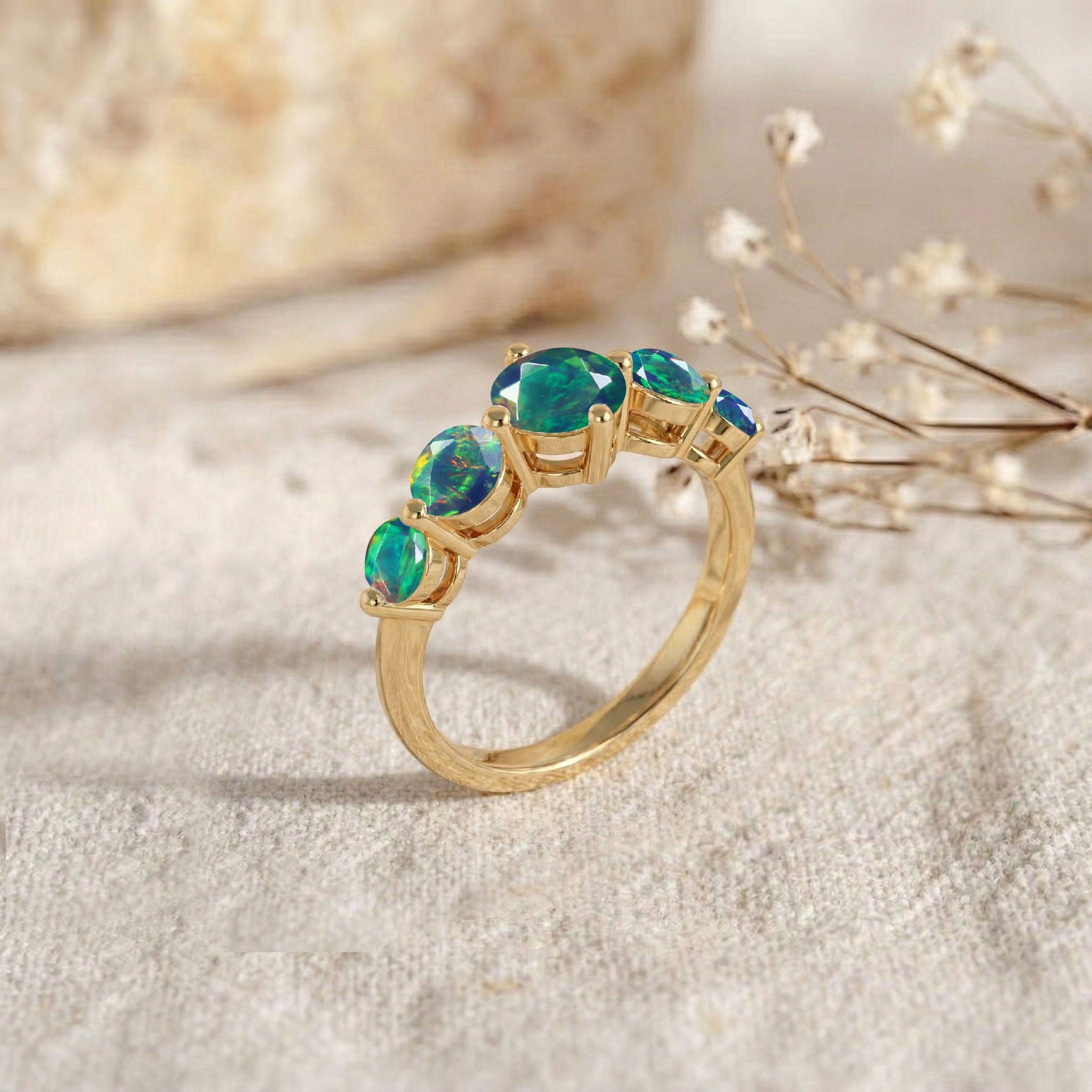 colourful black opal ring, handcrafted artisan jewellery, sterling silver polished band, luxurious yellow gold filled ring, brilliant natural gemstones, elegant stacking jewellery, refined gemstone setting, premium women's accessory, October birthstone elegance, sophisticated craftsmanship, modern luxury ring, timeless design, exclusive jewellery, fine craftsmanship, statement accessory