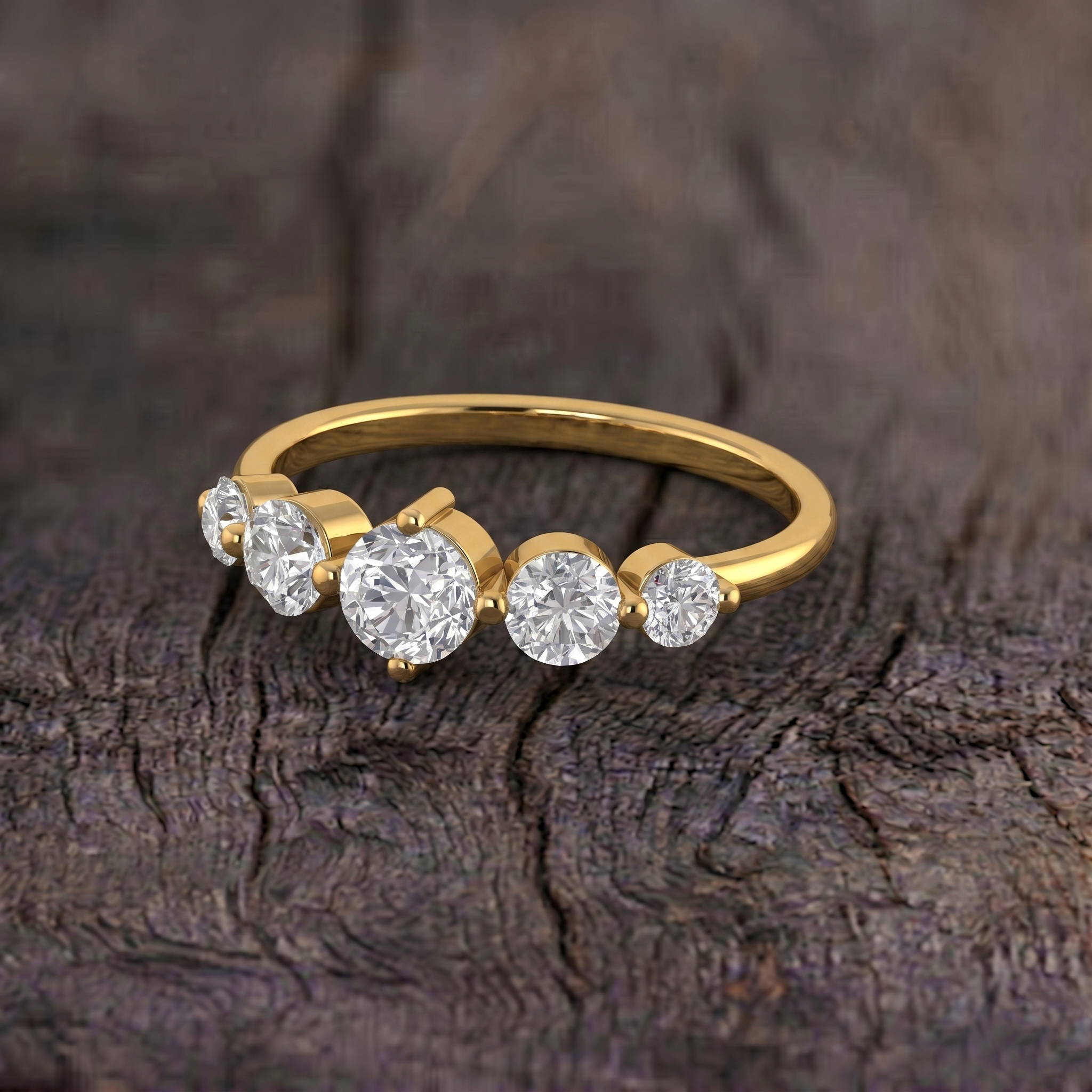 minimalist moissanite band ring, round brilliant gemstone sparkle, elegant polished profile, premium handcrafted jewelry, sterling silver luxury, yellow gold filled elegance, bridal fashion accessory, anniversary celebration jewelry, timeless women's ring, sophisticated gemstone arrangement, refined gift idea, comfortable stacking design, dazzling craftsmanship, luxury sparkle, fine ring