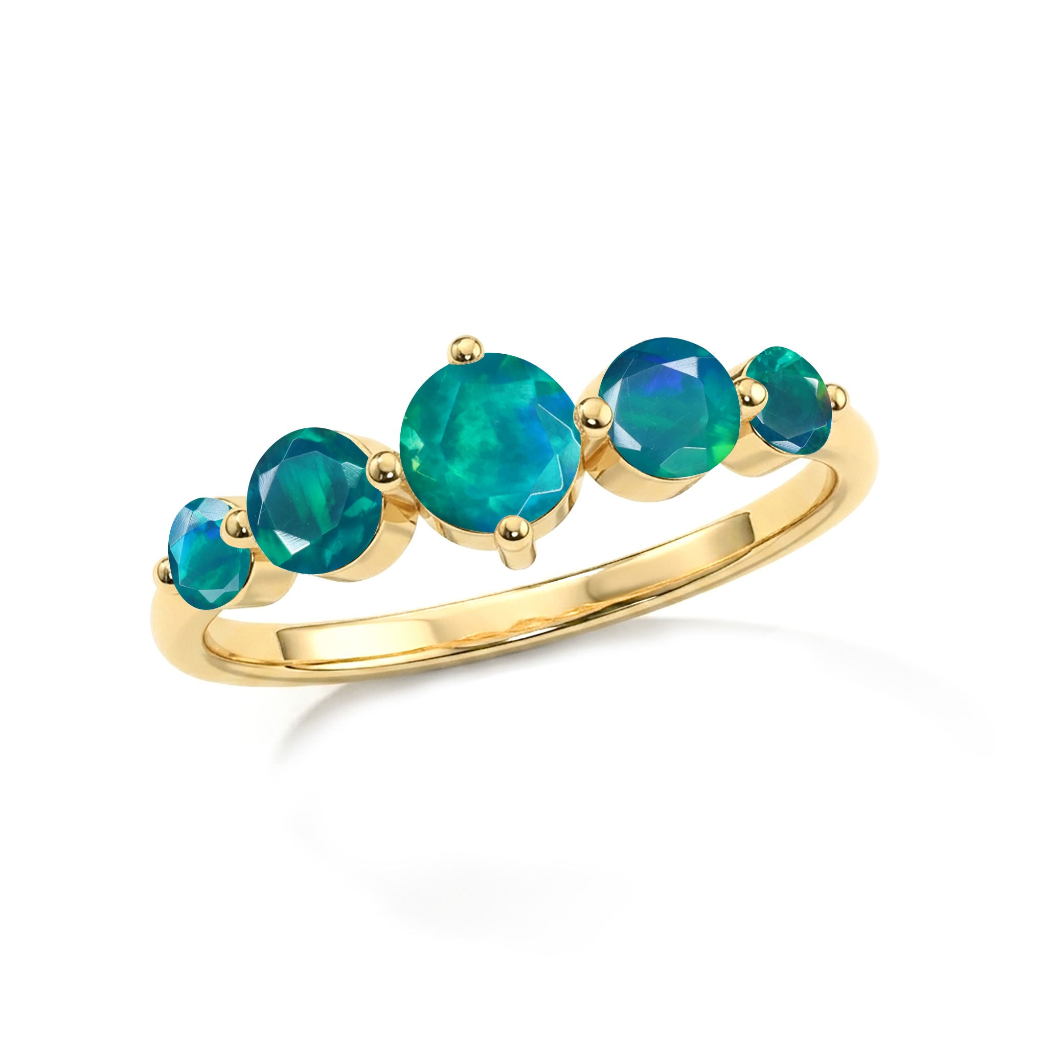 handcrafted green jewelry, natural opal gemstones, premium sterling silver ring, yellow gold jewelry option, artisan crafted accessory, elegant gemstone arrangement, fine jewelry gift, anniversary favorite, birthday jewelry, classic design, modern elegance, sophisticated accessory, polished craftsmanship, everyday fashion, timeless ring, luxury jewelry, women's accessory, unique style, refined gemstone, premium collection