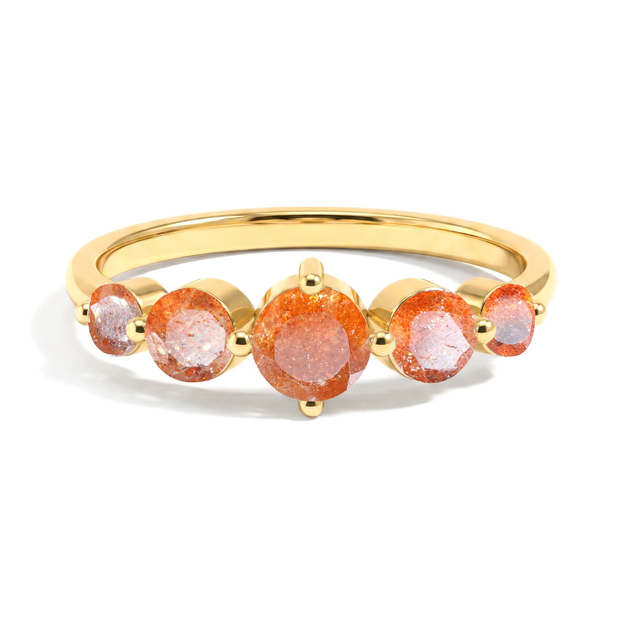 natural orange gemstone jewelry, five stone elegance, handcrafted sterling silver ring, yellow gold filled jewelry option, polished luxury finish, sparkling gemstone craftsmanship, anniversary gift for women, elegant promise jewelry, refined fashion accessory, timeless jewelry collection, sophisticated artisan design, premium gemstone sparkle, feminine elegance, classic jewelry, everyday wear