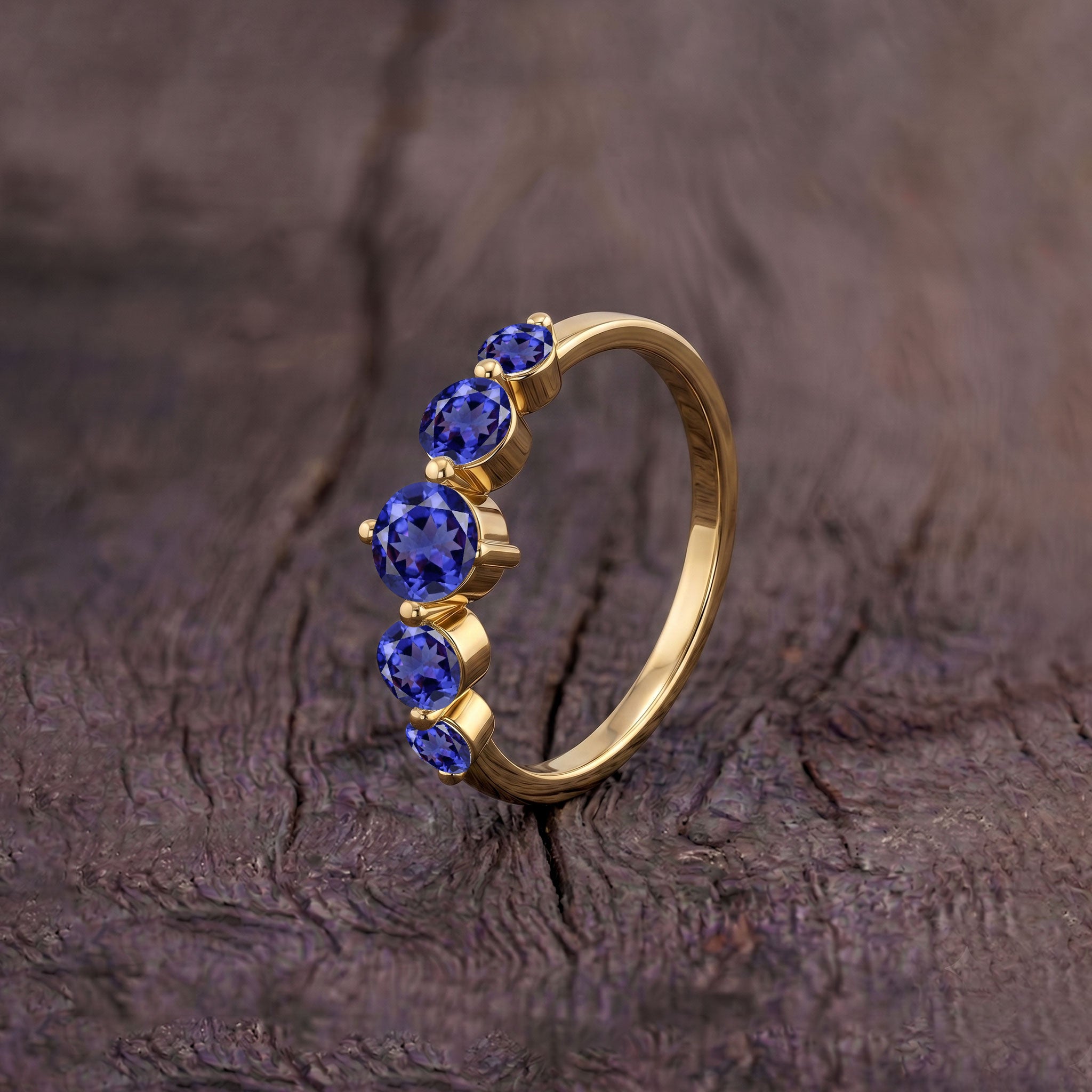 round violet gemstone jewelry, tanzanite fine jewelry, handcrafted artisan craftsmanship, sterling silver polished finish, yellow gold filled premium design, elegant gemstone ring, anniversary jewelry inspiration, women's refined accessory, luxury statement jewelry, meaningful birthday keepsake, sophisticated elegance, timeless craftsmanship, premium gemstone sparkle, handcrafted quality, fashion jewelry