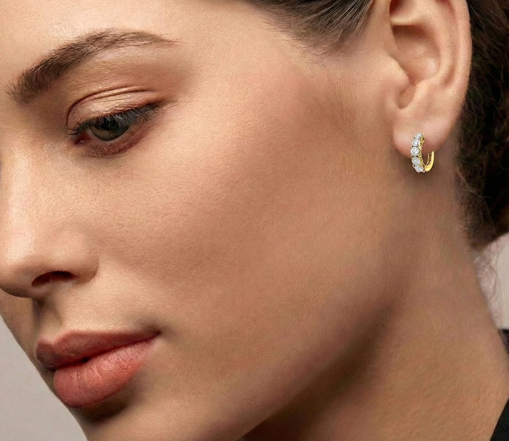 Simulated Diamond Round Hoop Earrings in 925 Sterling Silver 3MM 3ct