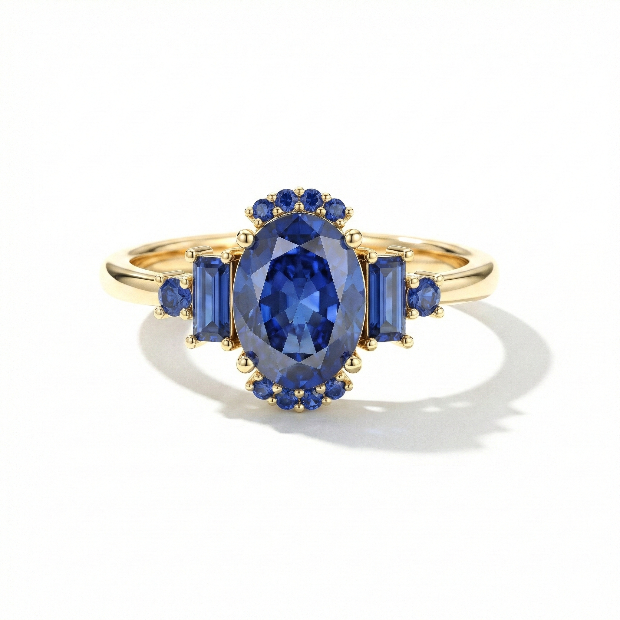 Blue Sapphire Engagement Ring for Women | September Birthstone Jewelry | Anniversary Gift