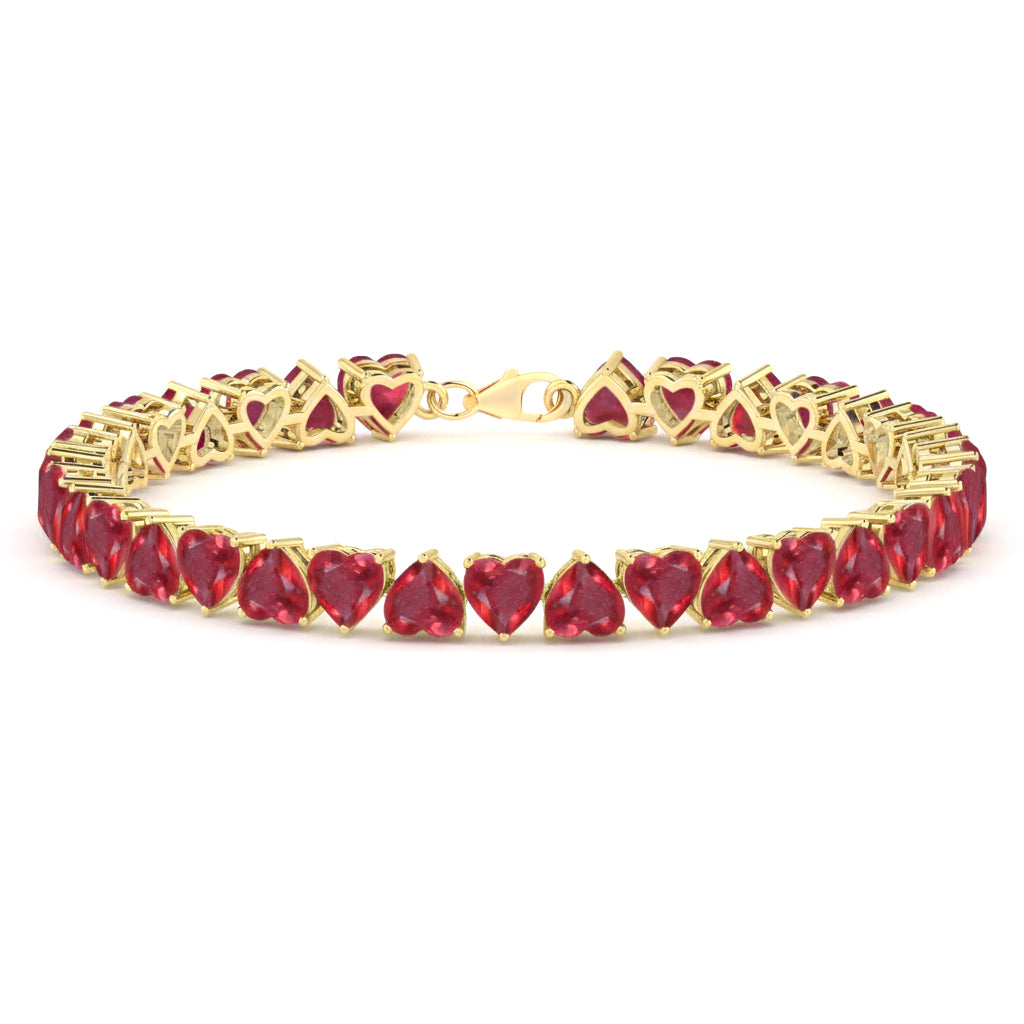 Gold Plated Ruby Bracelet for Women 
